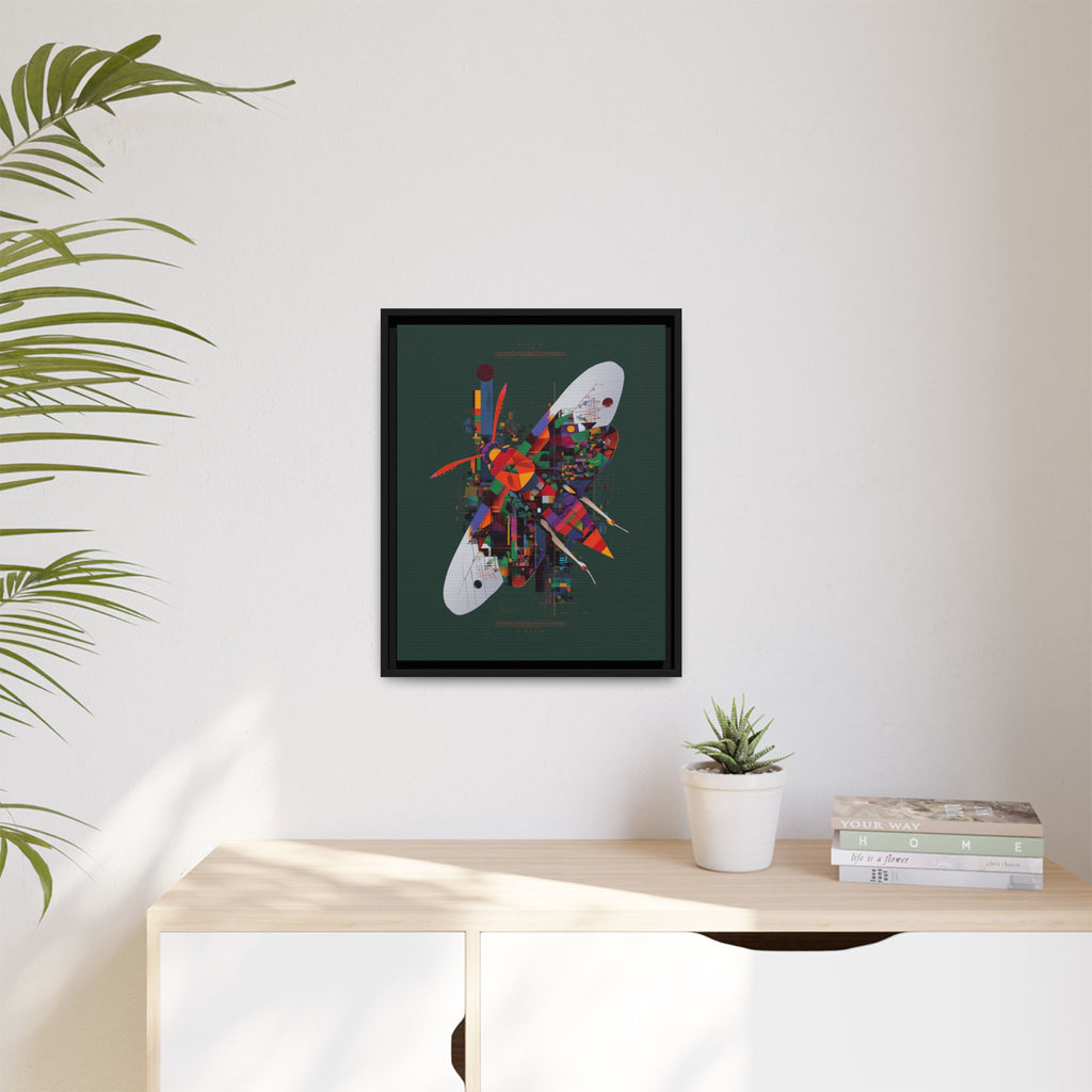 Geometric Metamorphosis Framed Print: Urban Nature Mosaic, Abstract Butterfly Fragments   |  Personalized & Custom Orders Available