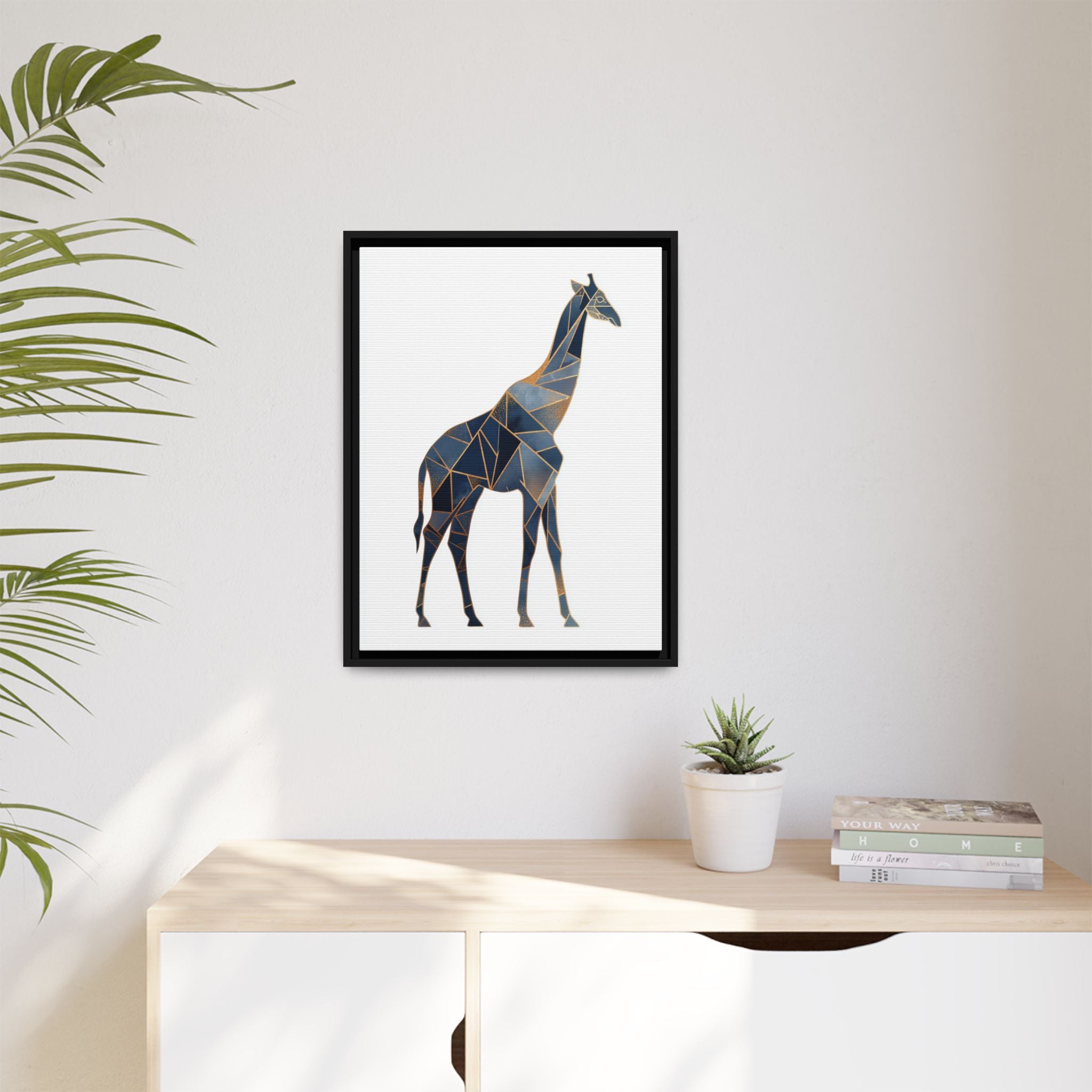 Geometric Giraffe Framed Print : Polygonal Wildlife Art, Modern Mosaic Design   |  Personalized & Custom Orders Available