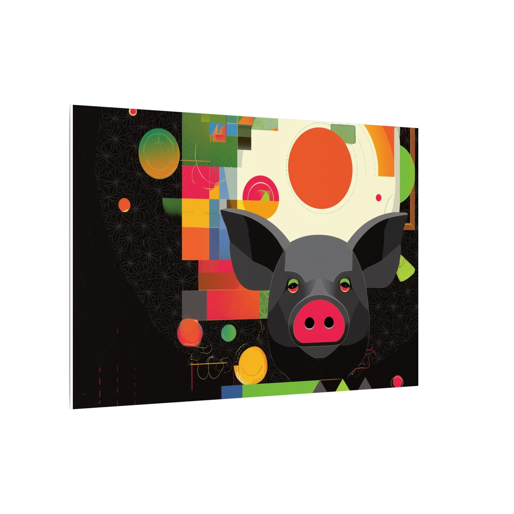 Geometric Pig Constellation: Abstract Digital Illustration, Modern Graphic Design Artwork   |    Custom Orders Available