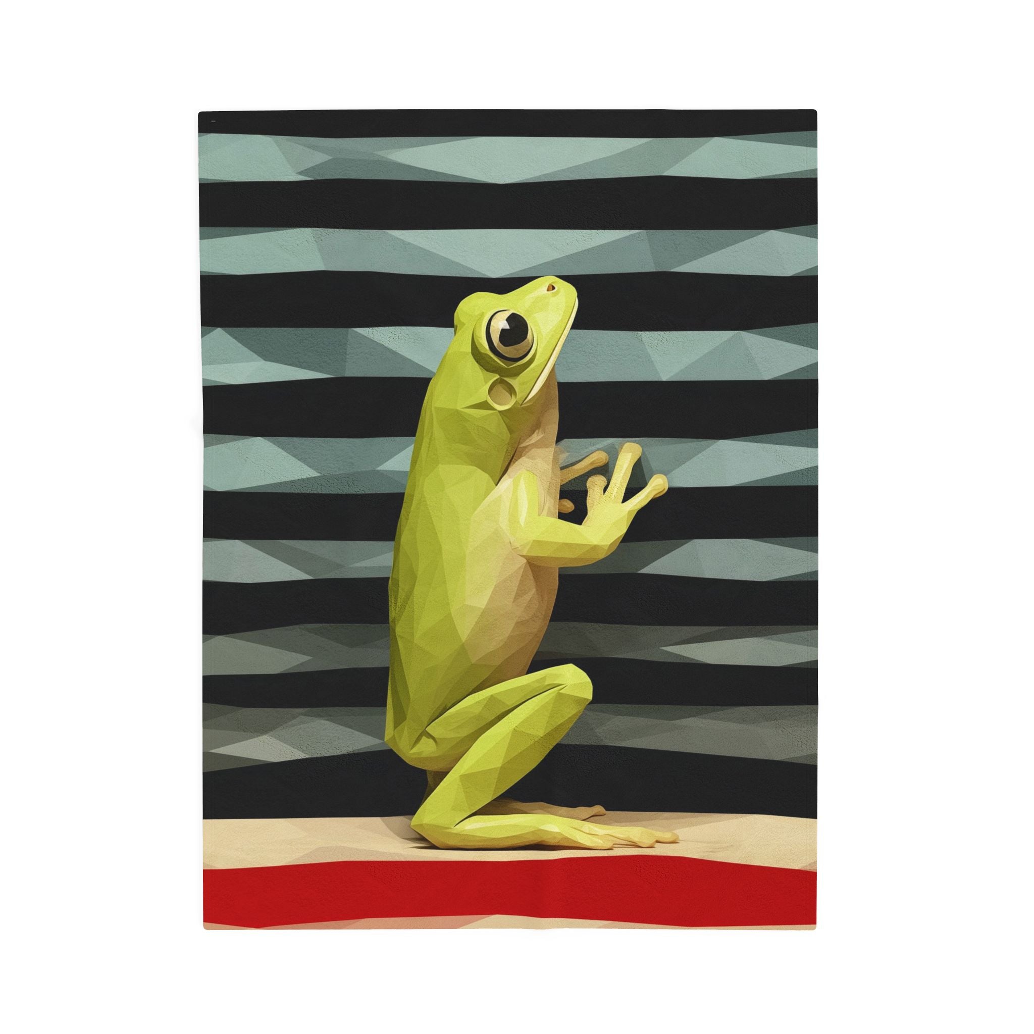 Amphibian Geometry: Low-Poly Frog Portrait, Triangular Wildlife Art   |    Custom Orders Available