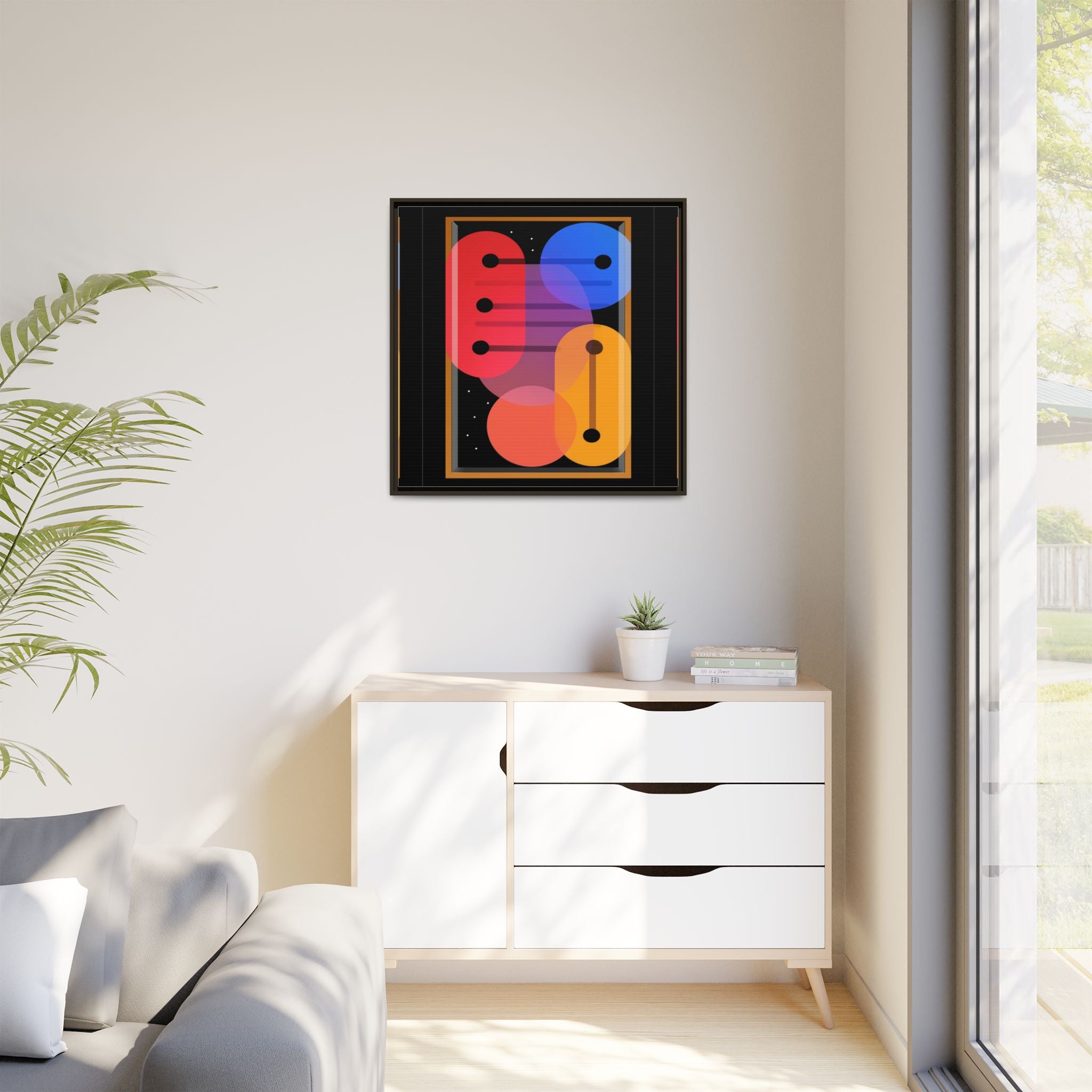 Celestial Geometry: Organic Shapes in Motion, Digital Abstract Composition, Vibrant Color Intersections   |   Custom Orders Accepted