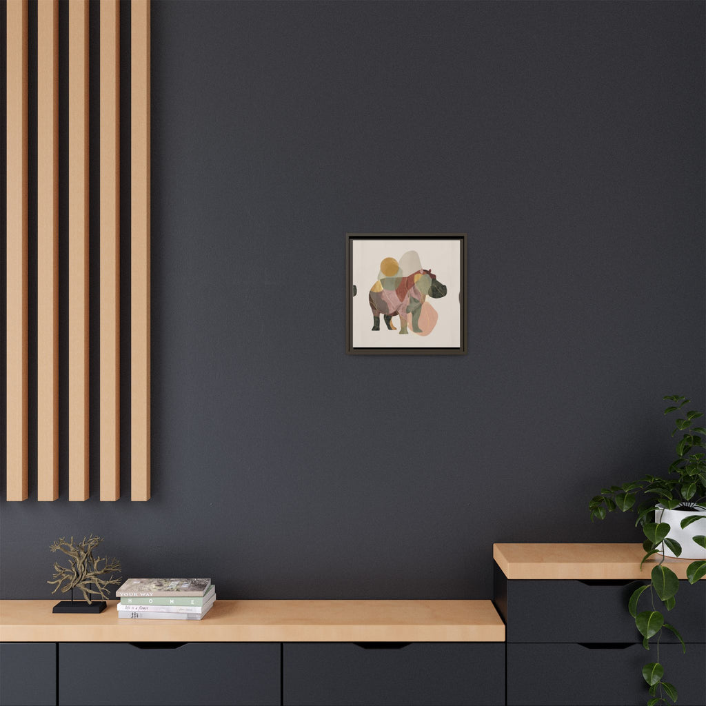Geometric Harmony: Abstract Hippo Silhouette, Modern Minimalist Animal Art   |    Custom Orders Available