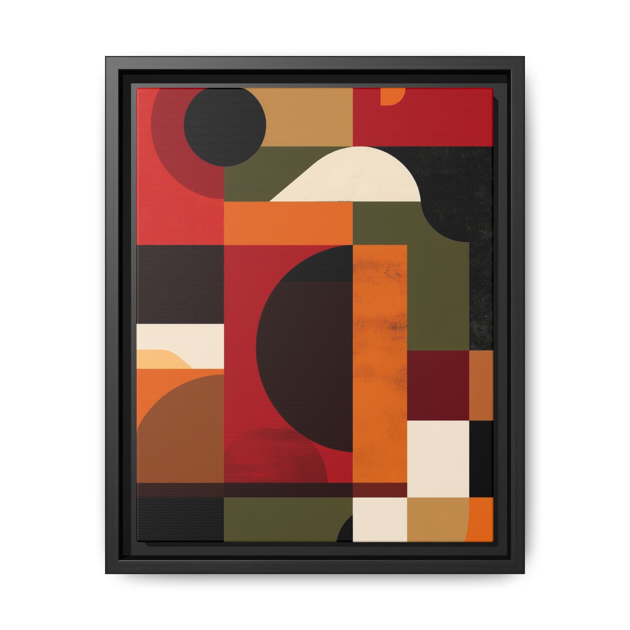 Geometric Convergence: Abstract Bauhaus Design, Constructivist Color Blocks, Architectural Art Composition   |   Custom Orders Accepted