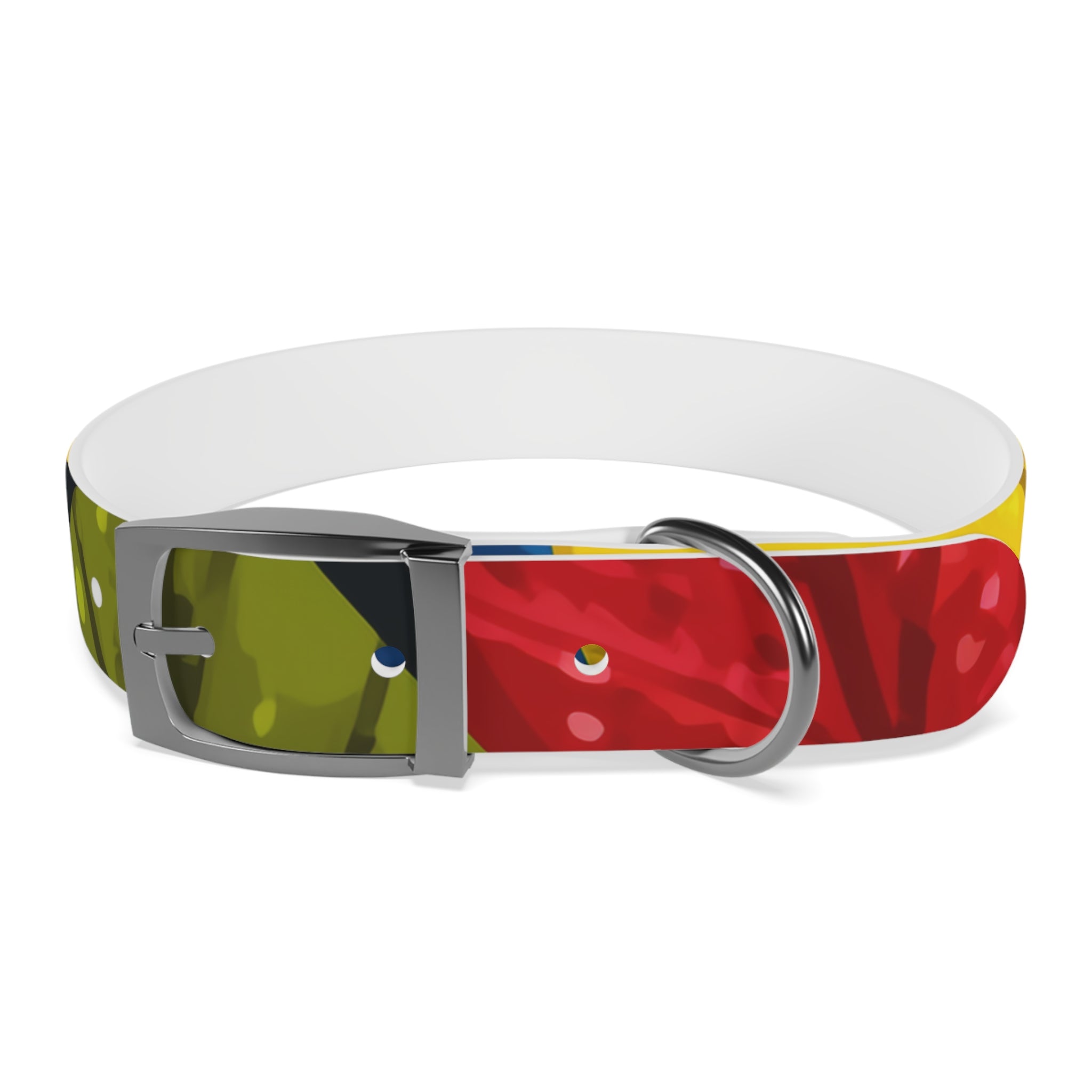 Colorful Colombian Abstract Dog Collar — Vibrant Ethnic Pattern Pet Collar