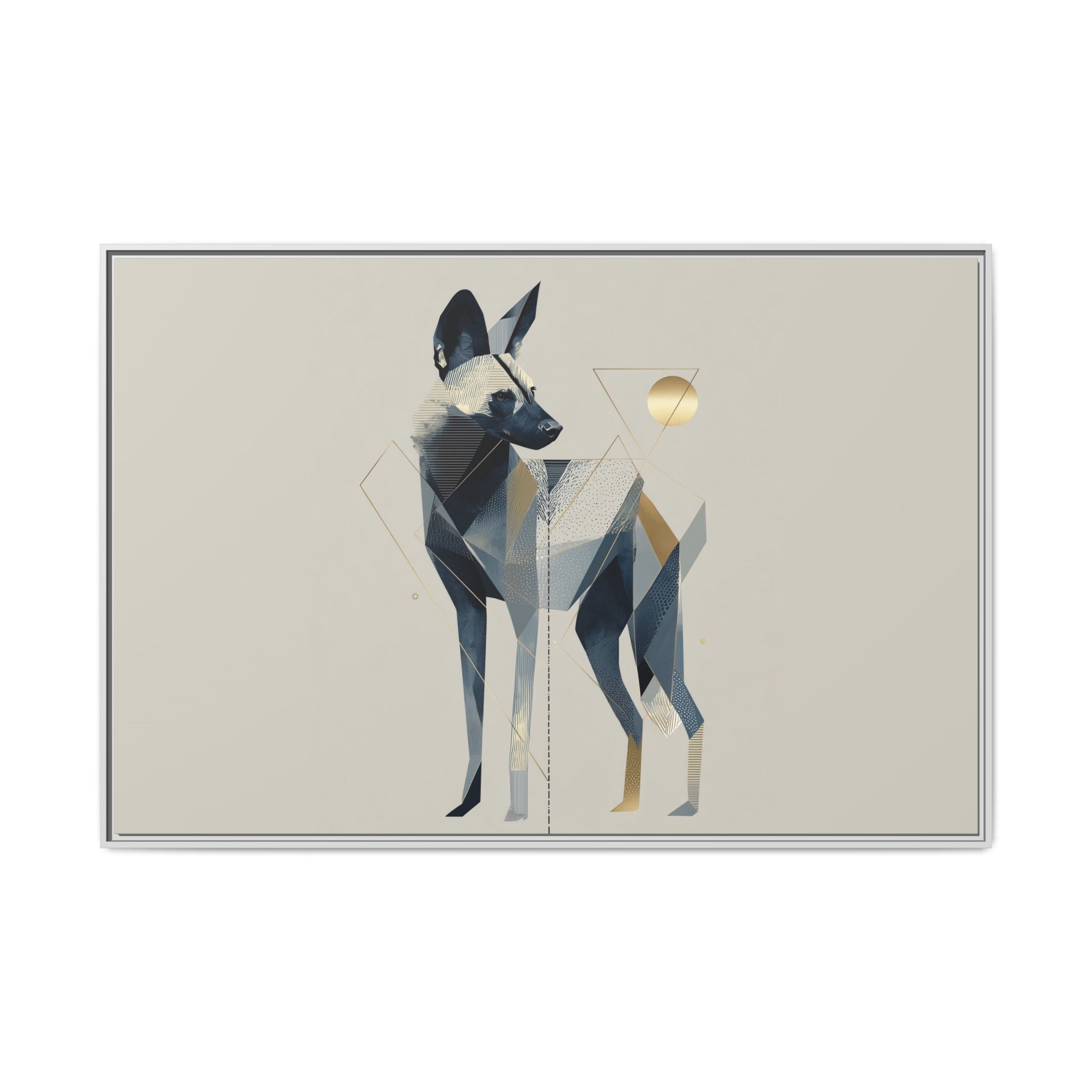Canine Geometry: Fragmented African Wild Dog Portrait, Modern Graphic Design Study   |  Personalized & Custom Orders Available