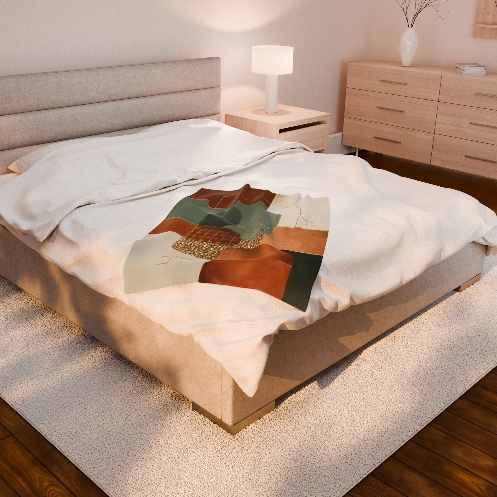 Geometric Harmony Doona Cover, Quilt Cover, Duvet, Bedding , Mid-Century Abstract Composition   |    Custom Orders Available