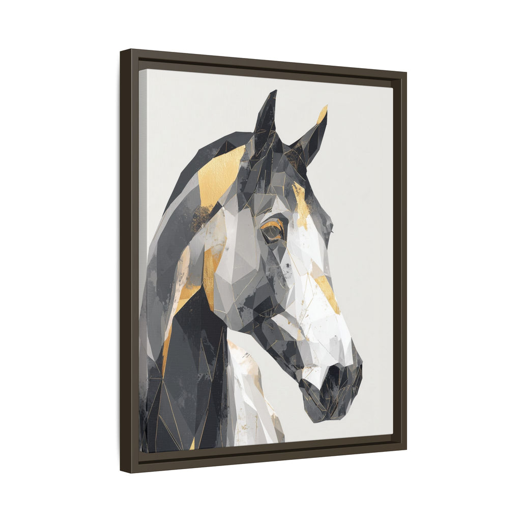 Geometric Equine Framed Print : Polygonal Horse Portrait, Modern Abstract Geometric Art   |  Personalized & Custom Orders Available