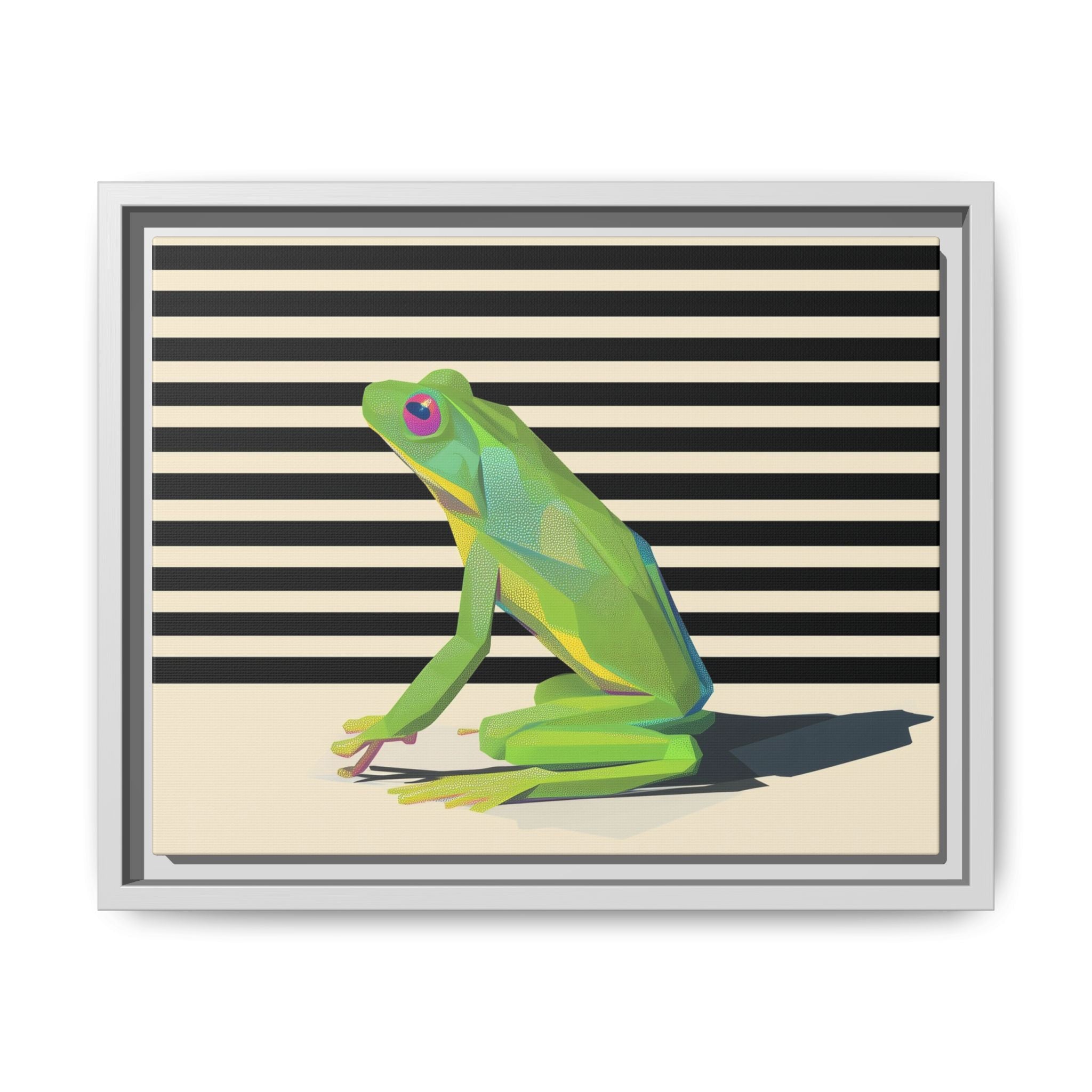 Geometric Frog: Minimalist Animal Portrait, Modern Graphic Design   |    Custom Orders Available