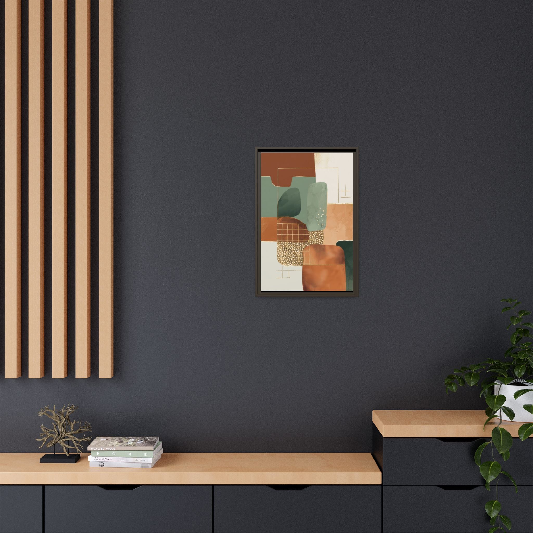 Geometric Harmony: Abstract Minimalist Art, Mid-Century Modern Design, Organic Shapes Composition   |   Custom Orders Accepted