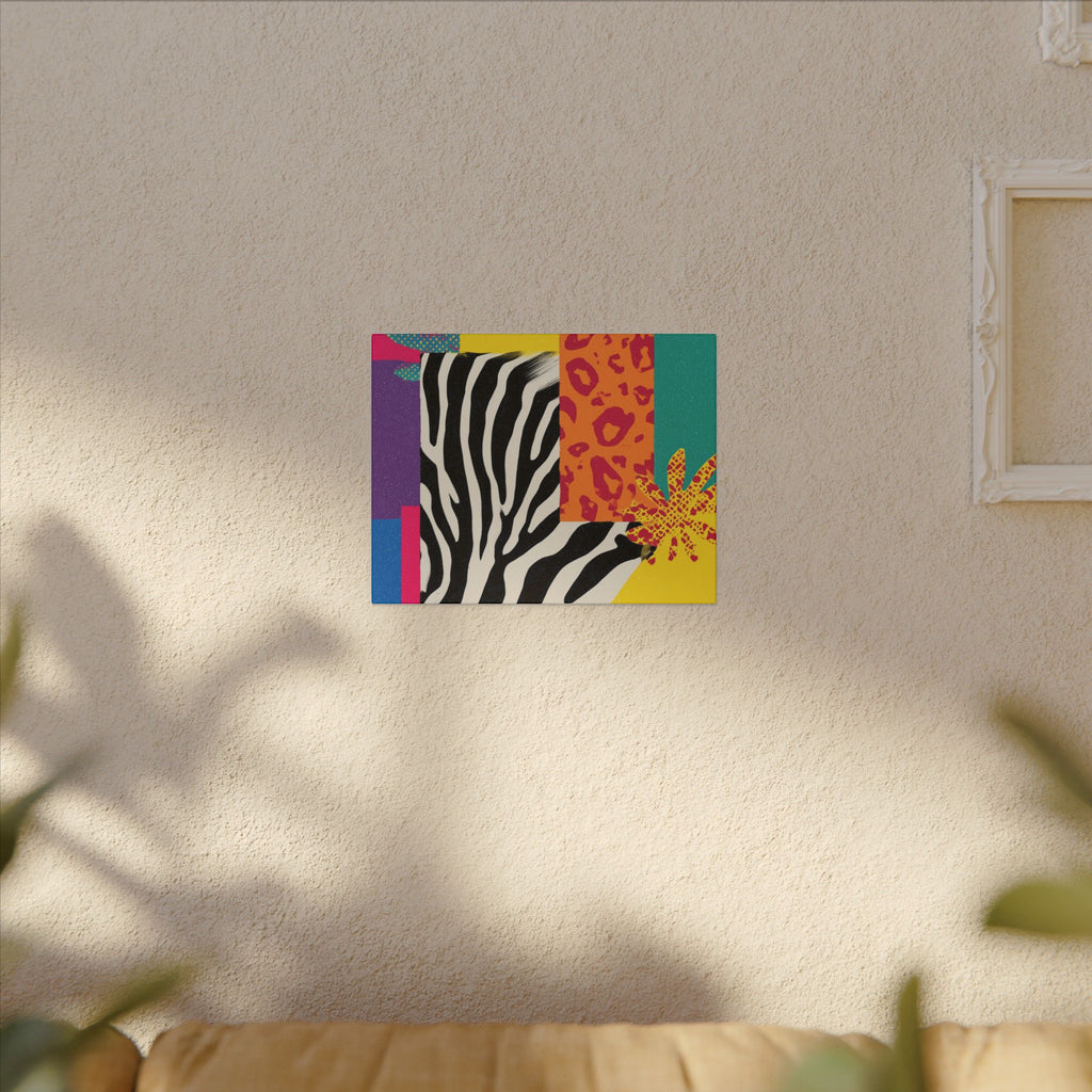 Pop Geometry: Zebra Leopard Fusion, Geometric Color Block, Modern Abstract Design   |   Custom Orders Accepted