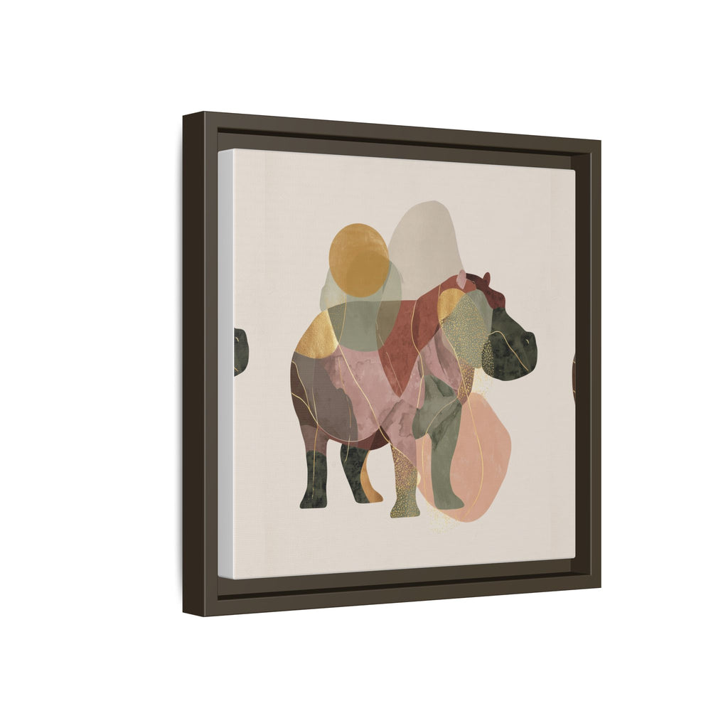 Geometric Hippo: Abstract Animal Art, Modern Watercolor Shapes   |  Personalized & Custom Orders Available