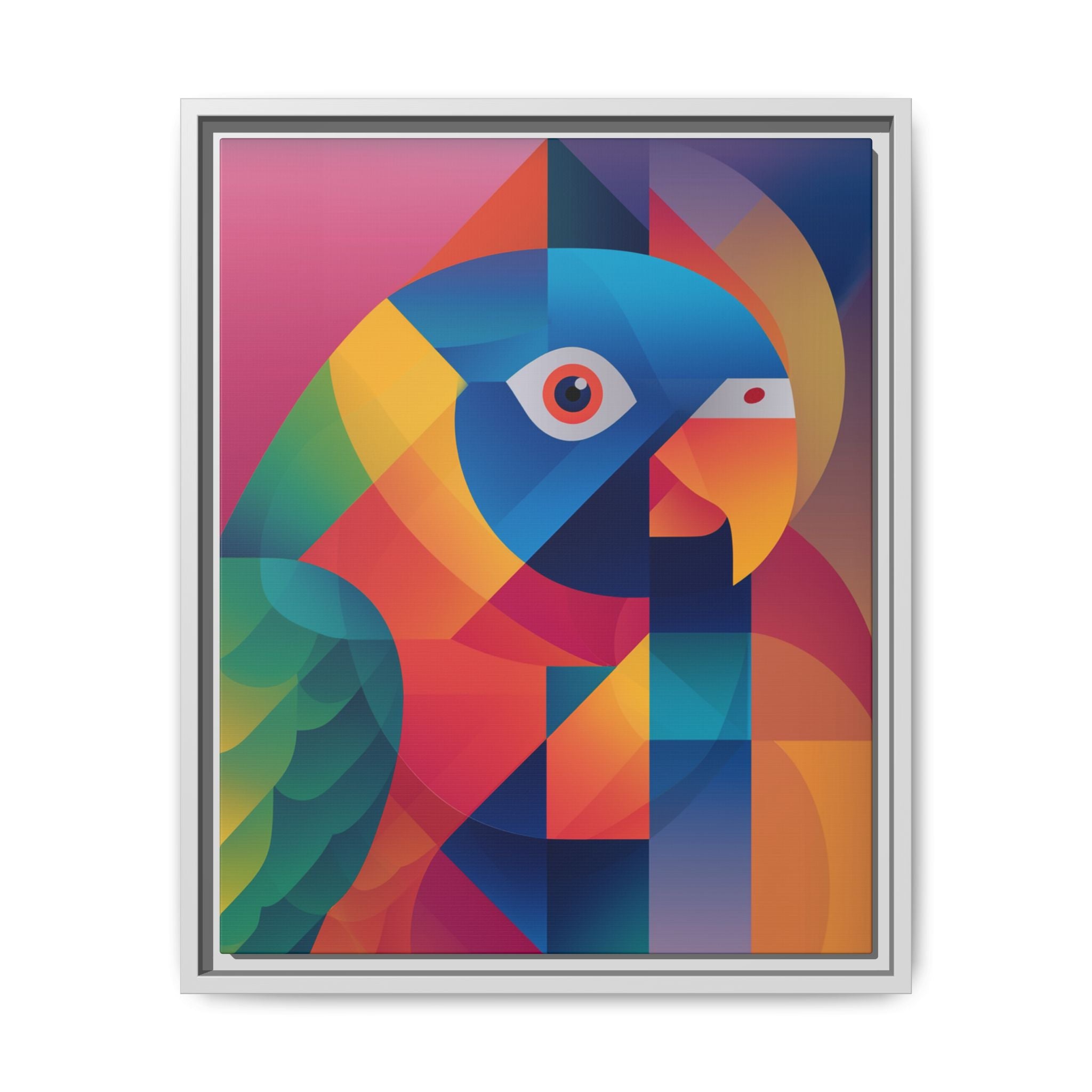 Cubist Parrot Prisma: Geometric Bird Design, Modern Angular Art   |    Custom Orders Available