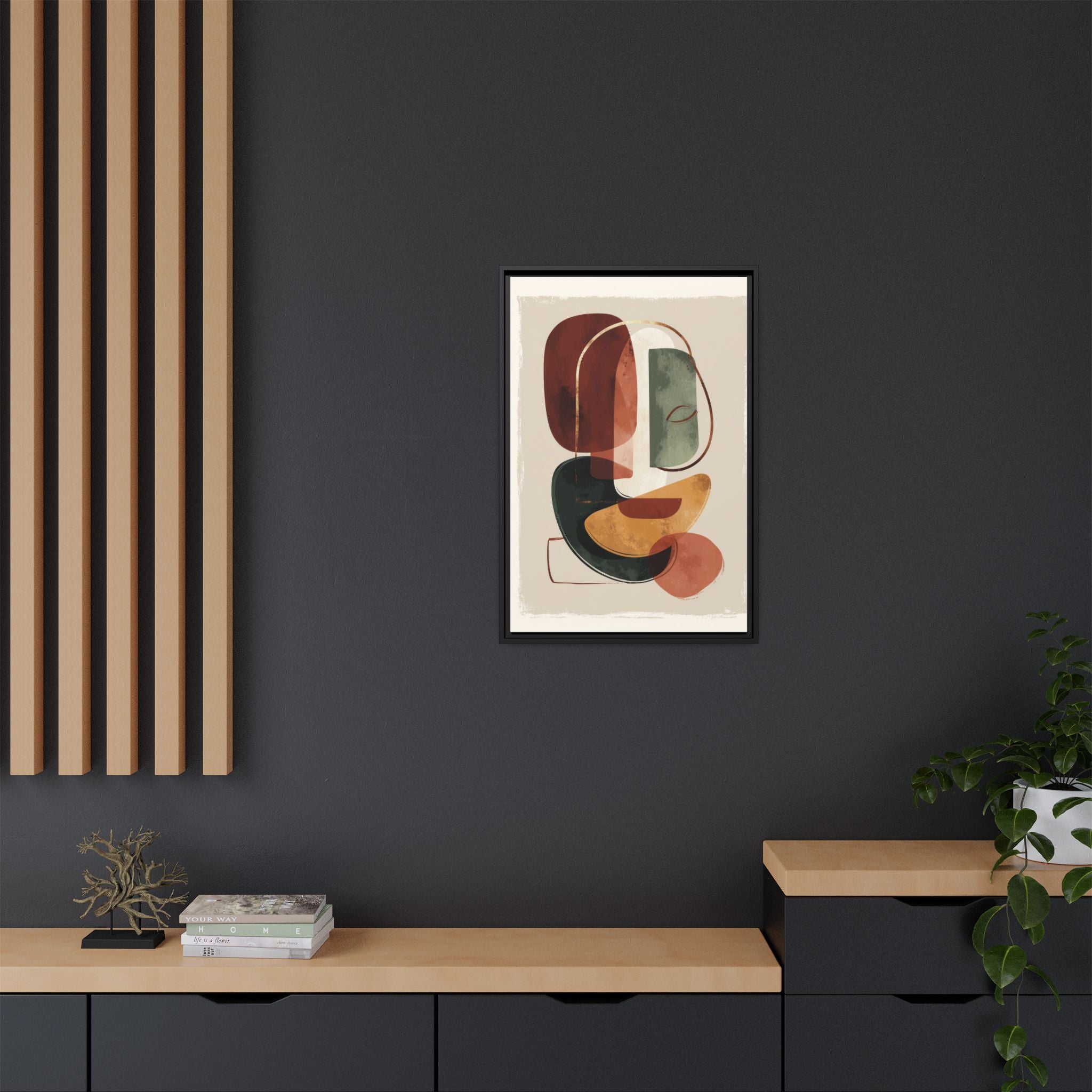 Layered Geometries: Mid-Century Modern Composition, Organic Abstract Design, Translucent Intersecting Shapes   |   Custom Orders Accepted