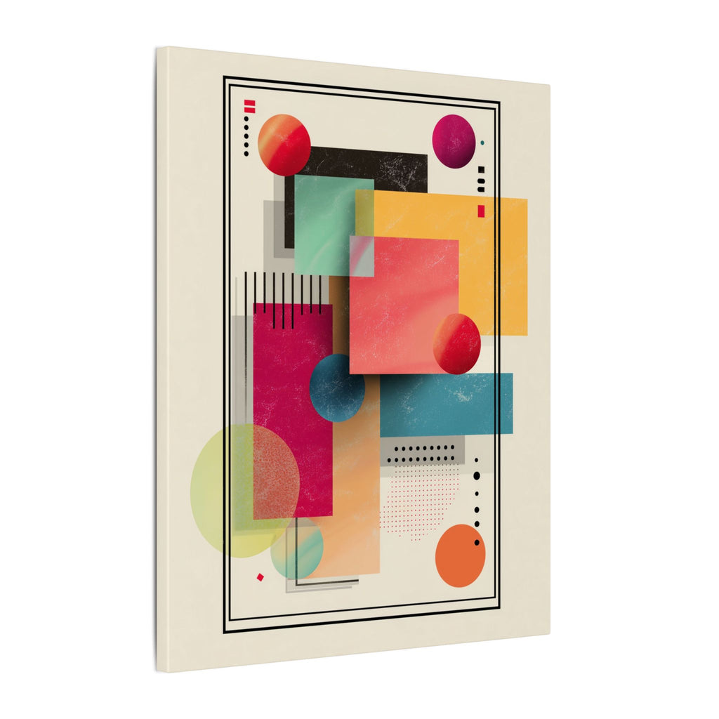 Geometric Dynamism: Bauhaus Abstraction, Translucent Shapes, Modernist Composition   |   Custom Orders Accepted