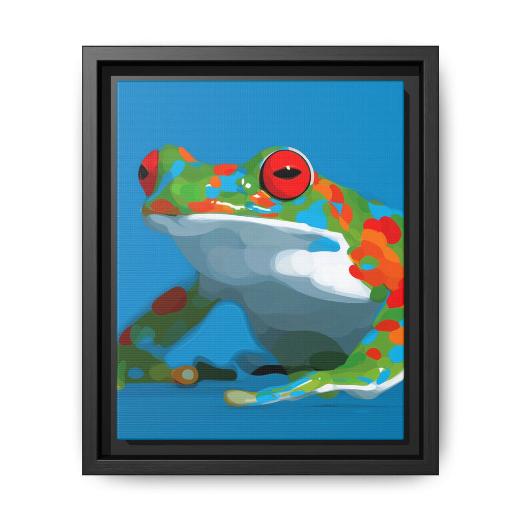 Chromatic Amphibian Framed Print : Mosaic Frog Vector Art, Modern Wildlife Illustration   |  Personalized & Custom Orders Available