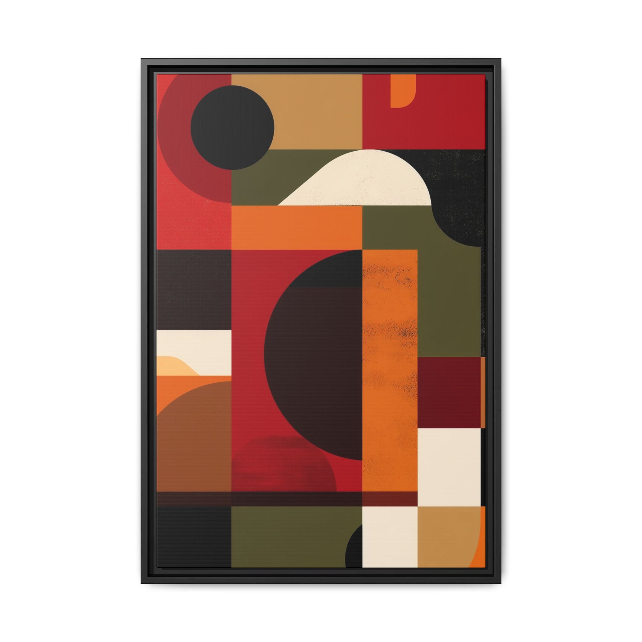 Geometric Convergence: Abstract Bauhaus Design, Constructivist Color Blocks, Architectural Art Composition   |   Custom Orders Accepted