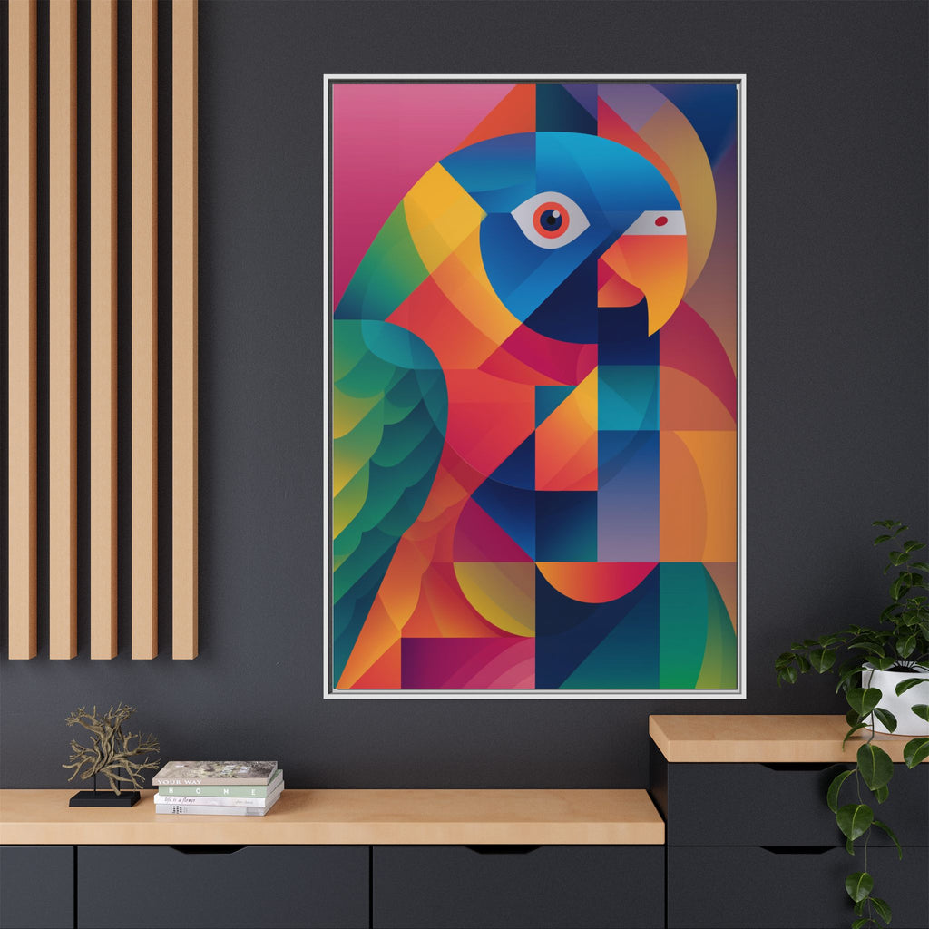 Cubist Parrot Prisma: Geometric Bird Design, Modern Angular Art   |    Custom Orders Available