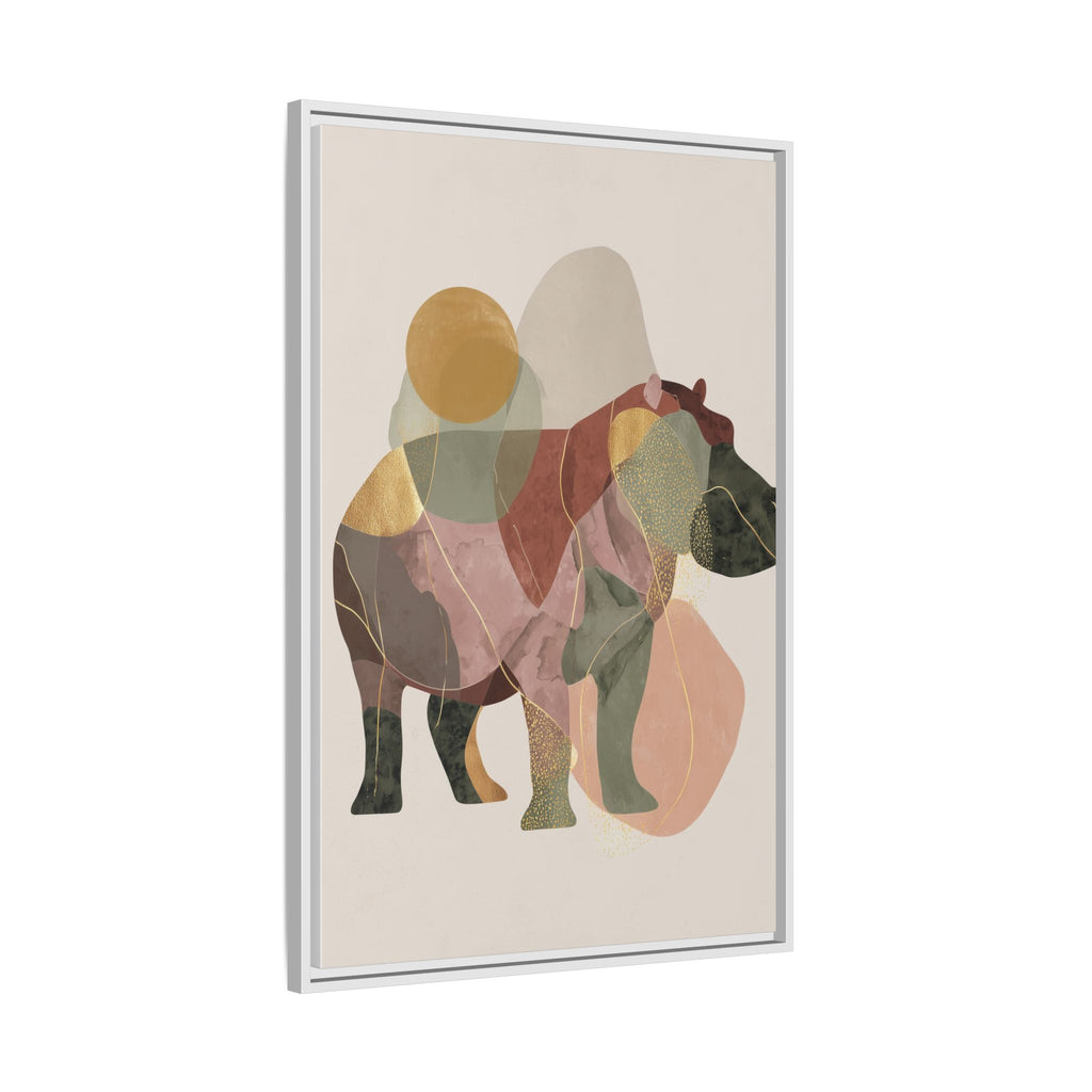 Geometric Harmony: Abstract Hippo Silhouette, Modern Minimalist Animal Art   |    Custom Orders Available