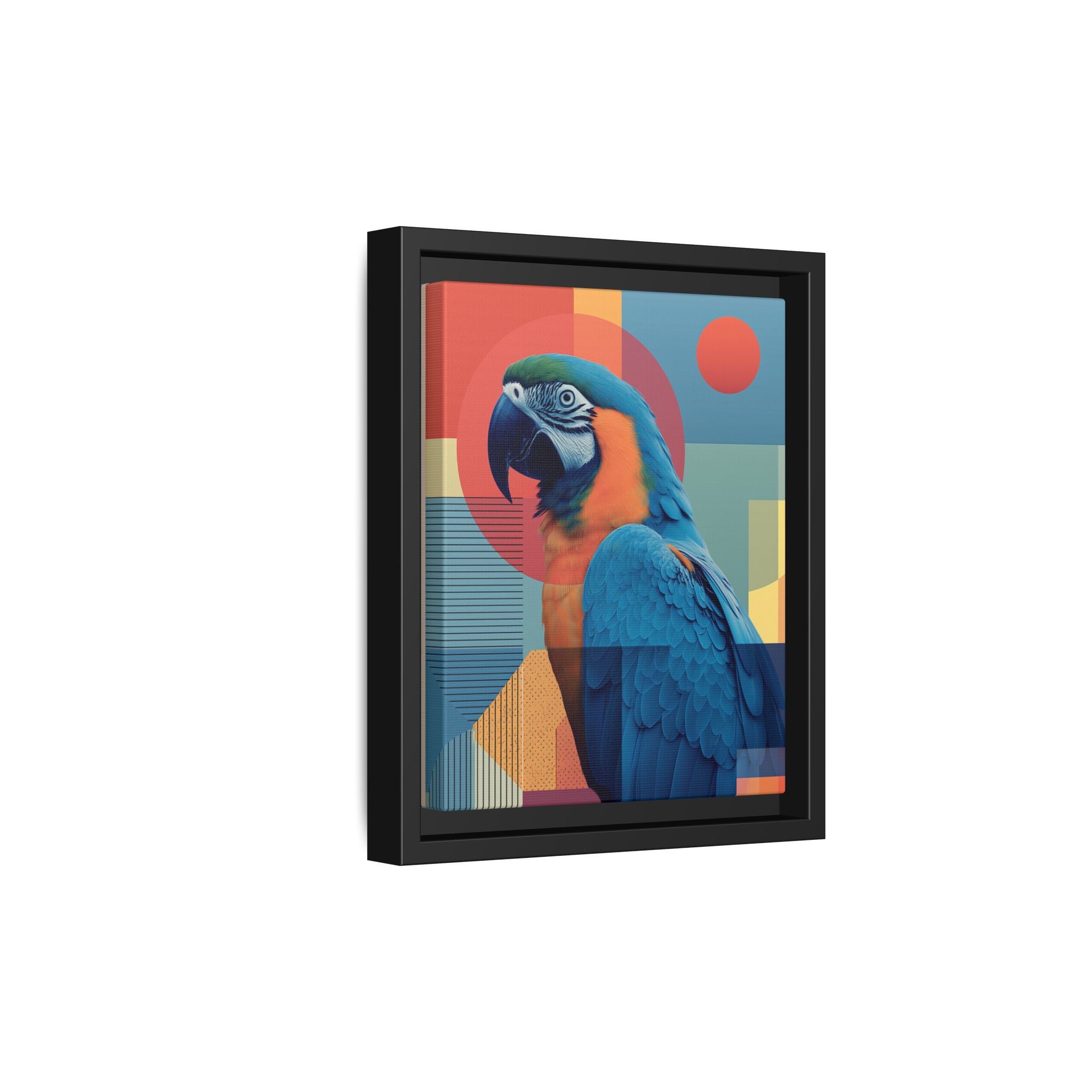 Geometric Macaw: Prismatic Wildlife Fusion, Modern Abstract Composition   |    Custom Orders Available
