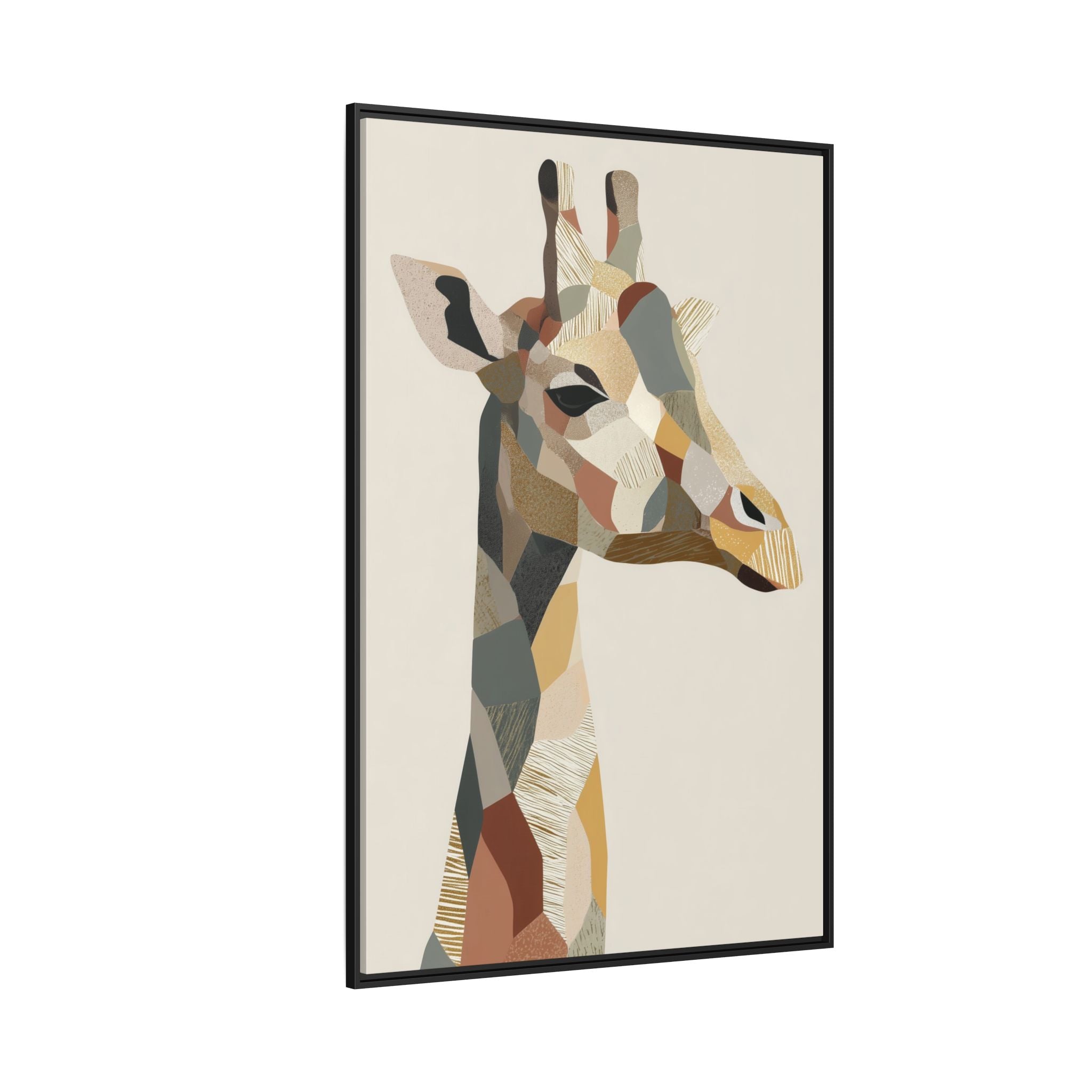 Geometric Giraffe: Cubist Wildlife Abstraction, Polygon Animal Portrait   |  Personalized & Custom Orders Available