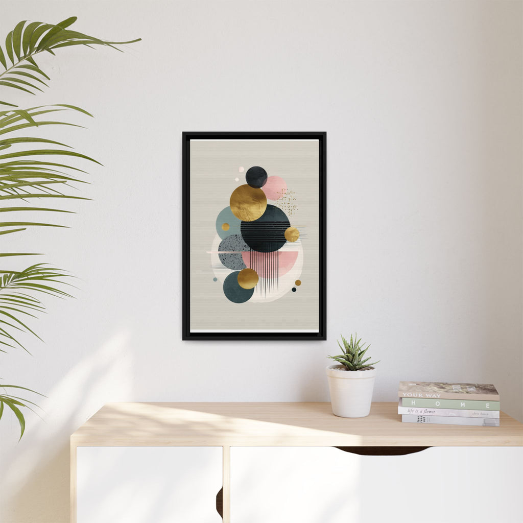 Geometric Harmony: Intersecting Circles, Mid-Century Modern Design, Abstract Metallic Composition   |   Custom Orders Accepted