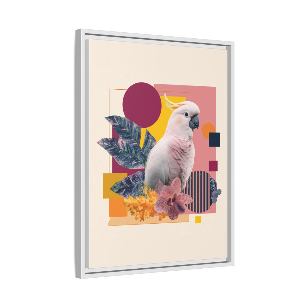 Cockatoo in Geometric Paradise: Tropical Avian Design, Modern Abstract Art   |    Custom Orders Available