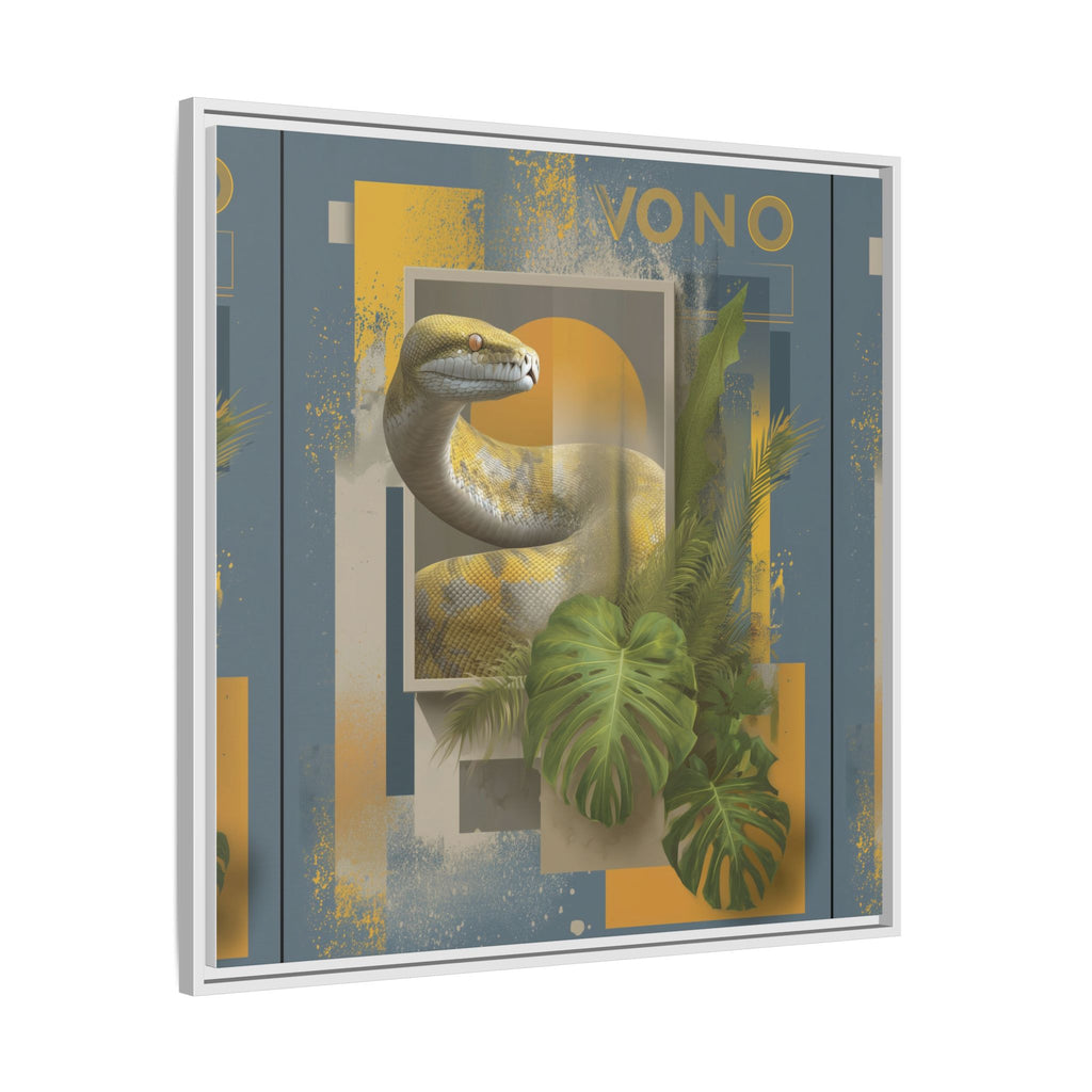 Serpent of Geometric Dimensions: Tropical Vono Design, Abstract Wildlife Art   |  Personalized & Custom Orders Available