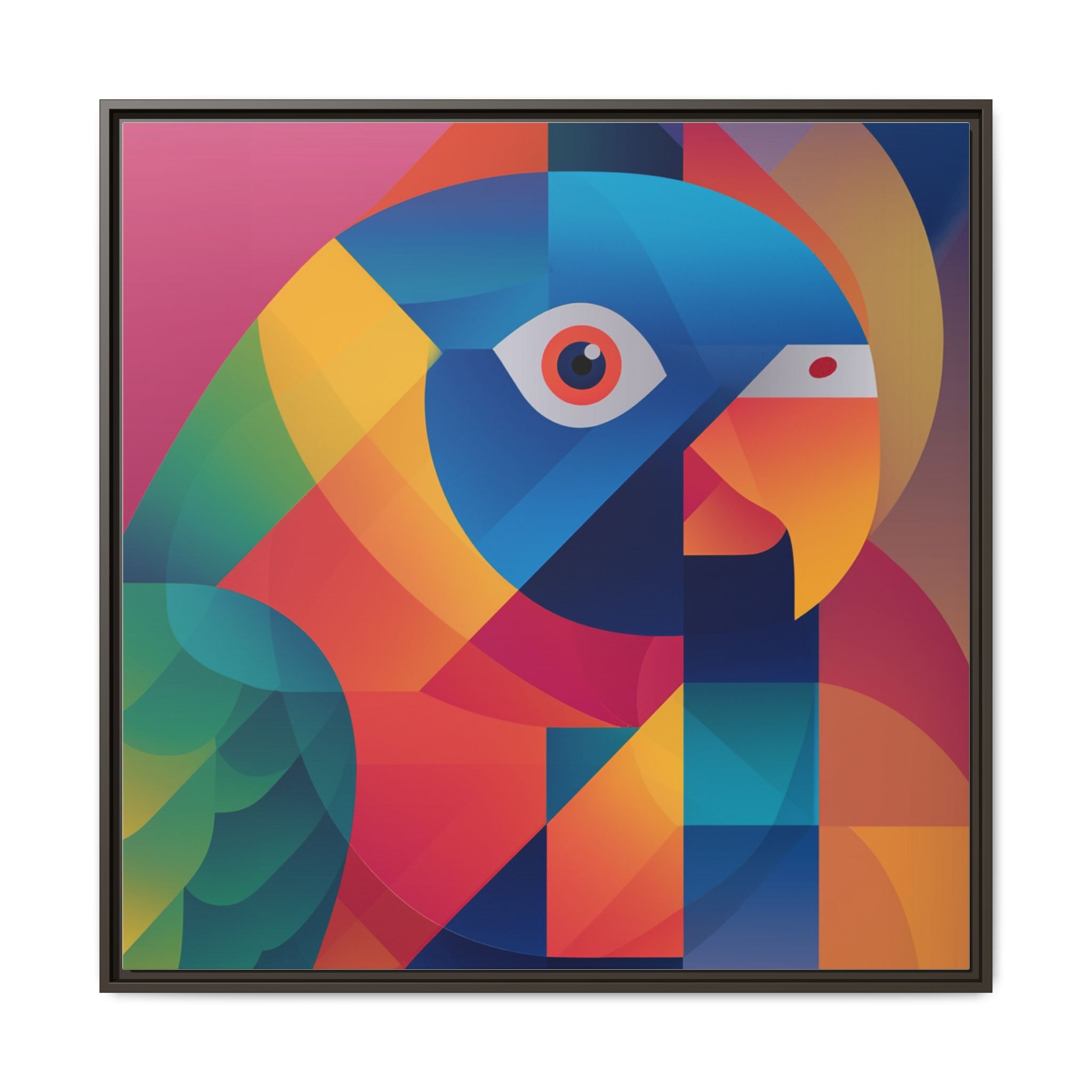 Prismatic Parrot: Cubist Deconstruction, Geometric Color Explosion   |  Personalized & Custom Orders Available