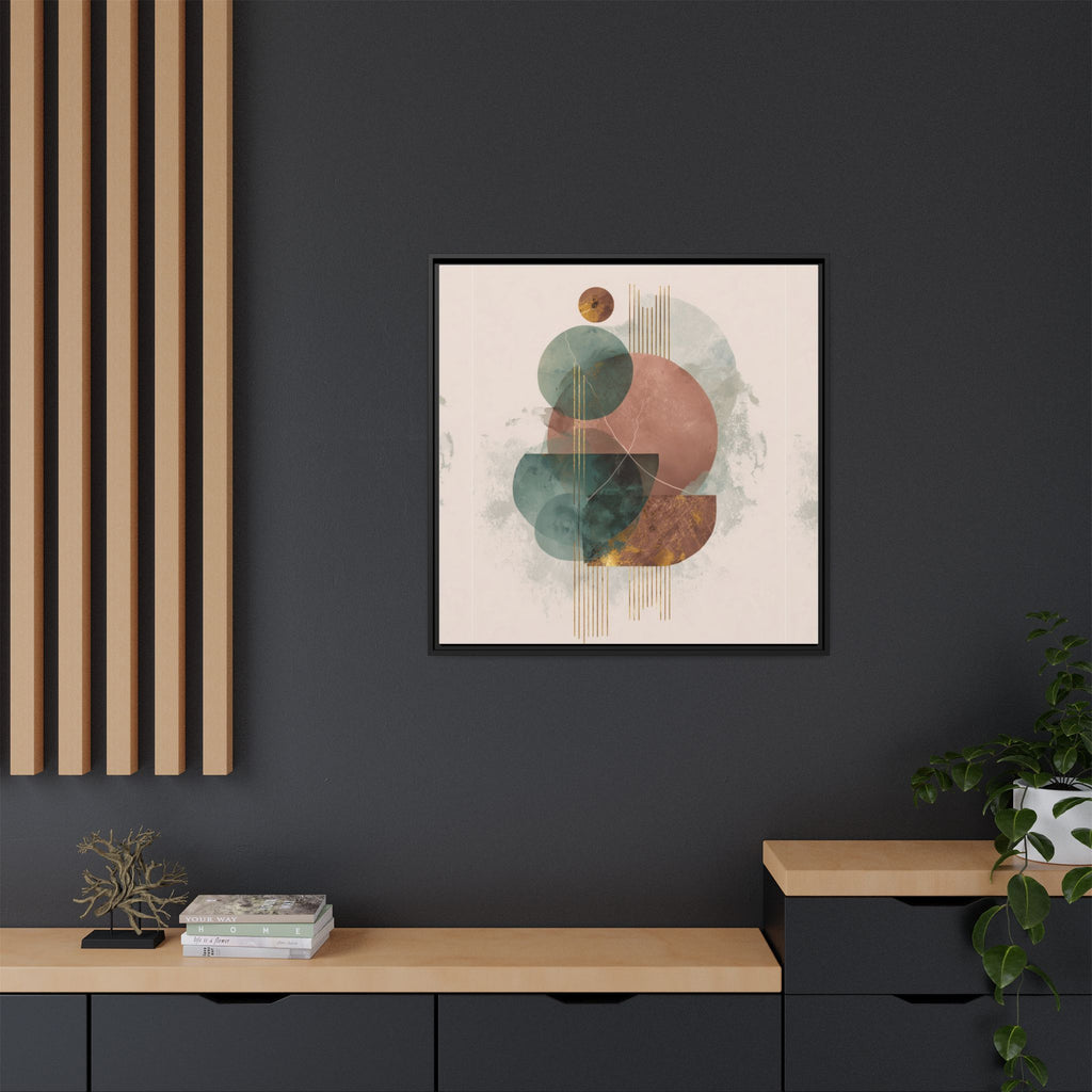 Translucent Geometries: Abstract Circles, Mid-Century Minimalism, Watercolor Layers   |   Custom Orders Accepted