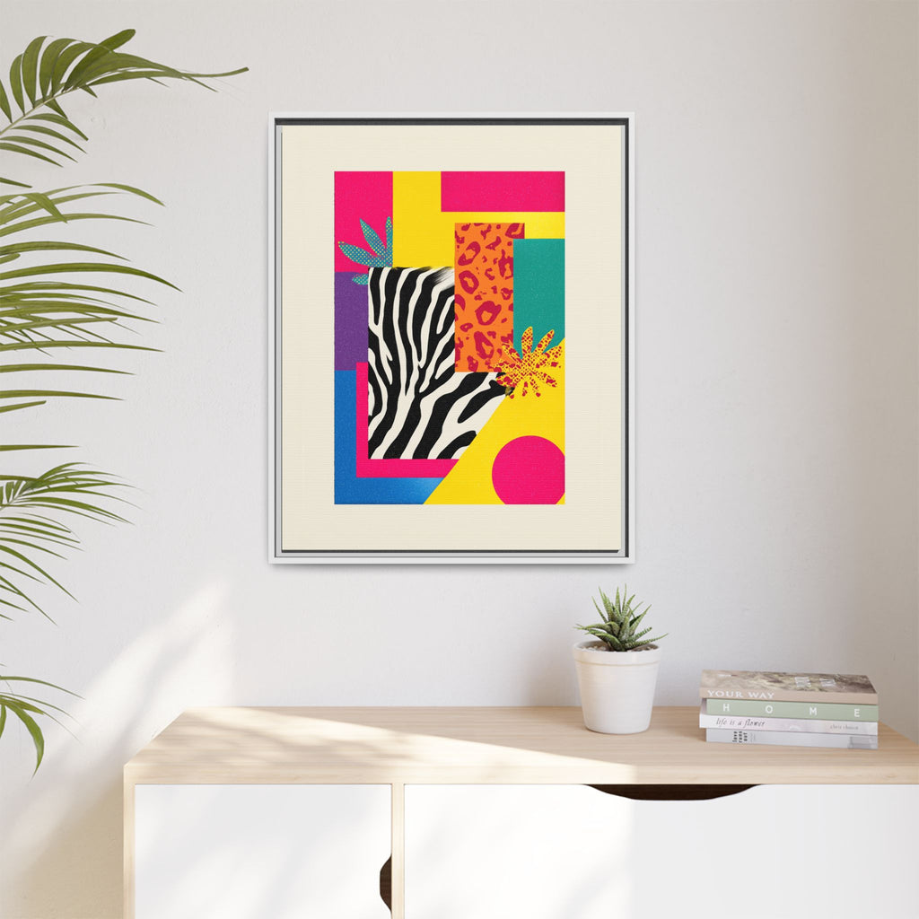 Zebra Stripes & Leopard Spots: 80s Pop Art Design, Memphis Style Graphic, Geometric Color Block Pattern   |   Custom Orders Accepted