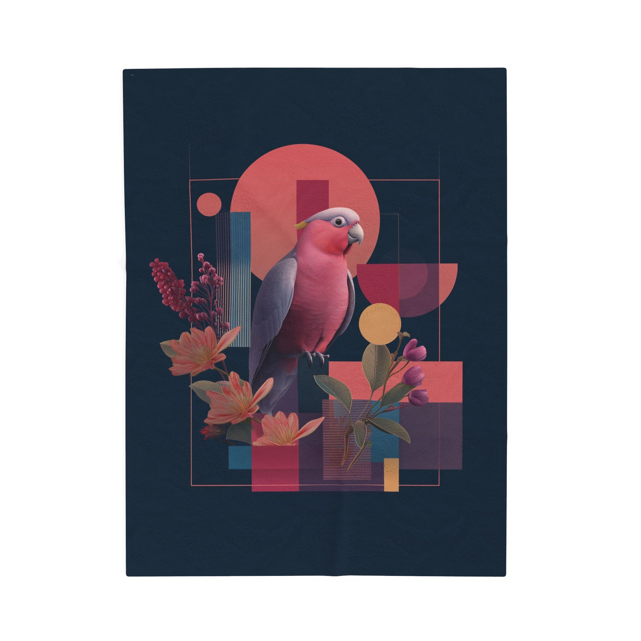 Geometric Parrot Prisma: Digital Wildlife Illustration, Contemporary Graphic Art Design   |    Custom Orders Available