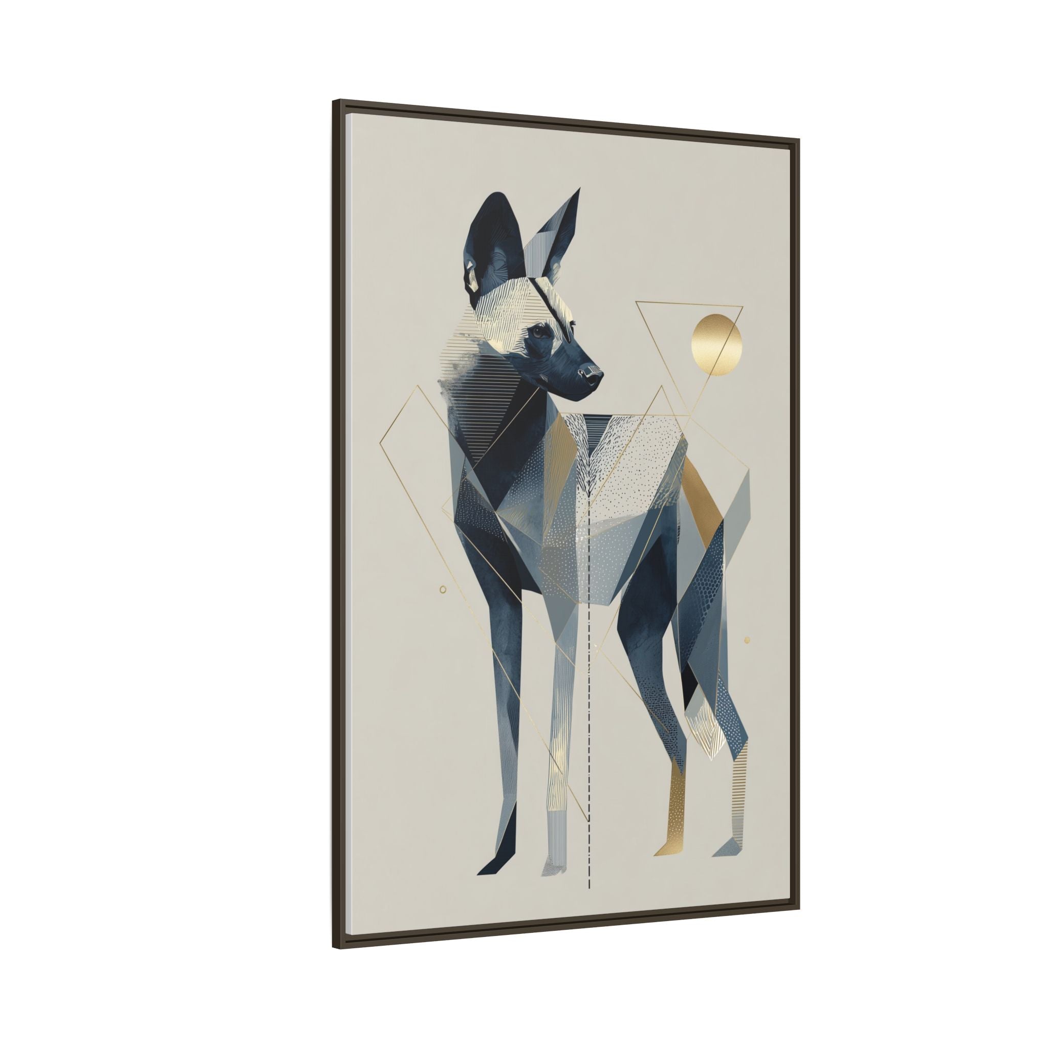 Canine Geometry: Fragmented African Wild Dog Portrait, Modern Graphic Design Study   |  Personalized & Custom Orders Available