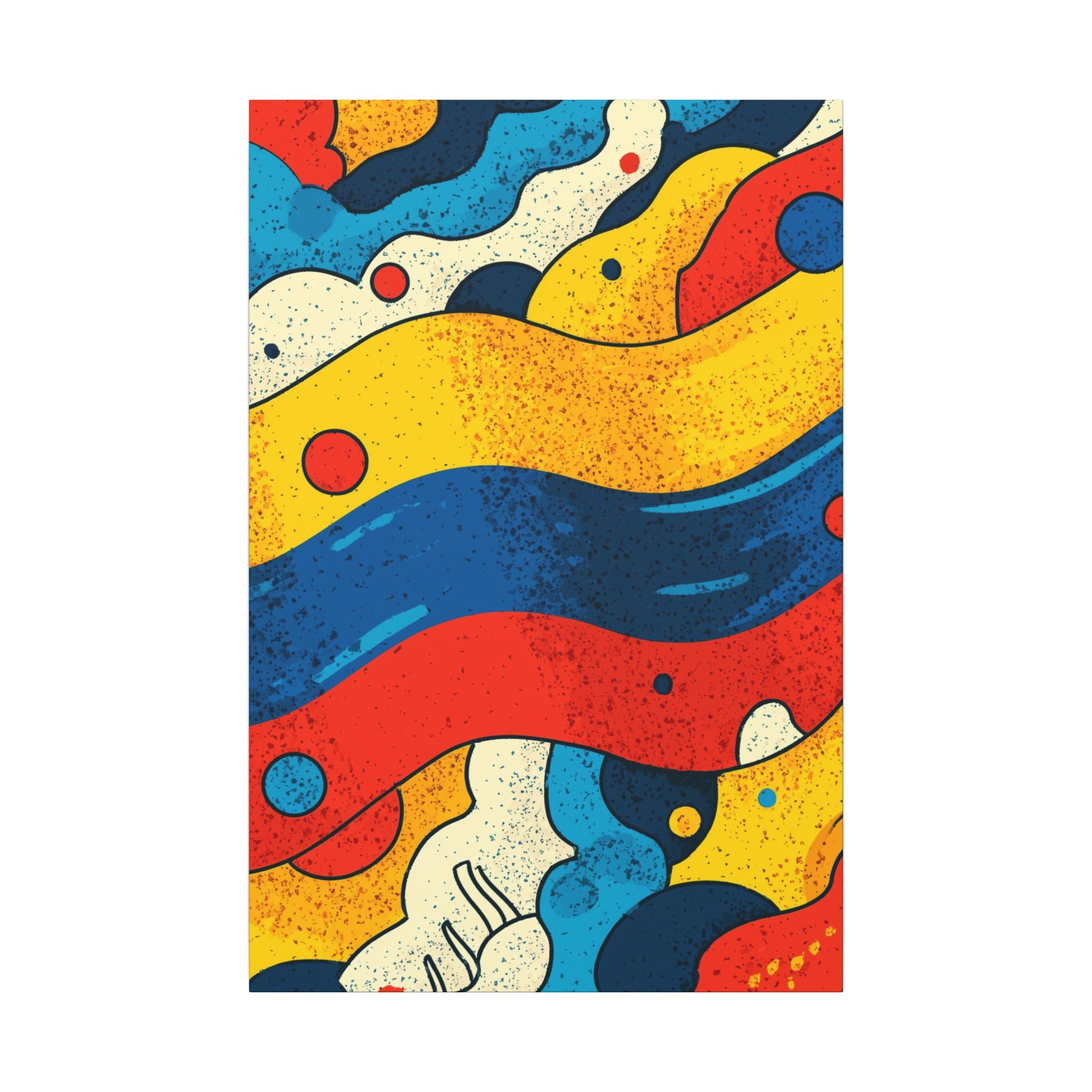 Fluid Dynamics: Retro Abstract Shapes, Mid-Century Modern Motion, Geometric Color Waves   |   Custom Orders Accepted