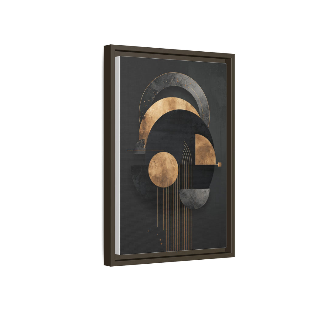 Geometric Resonance: Abstract Gold and Black Design, Minimalist Architectural Art, Modern Metallic Composition   |   Custom Orders Accepted