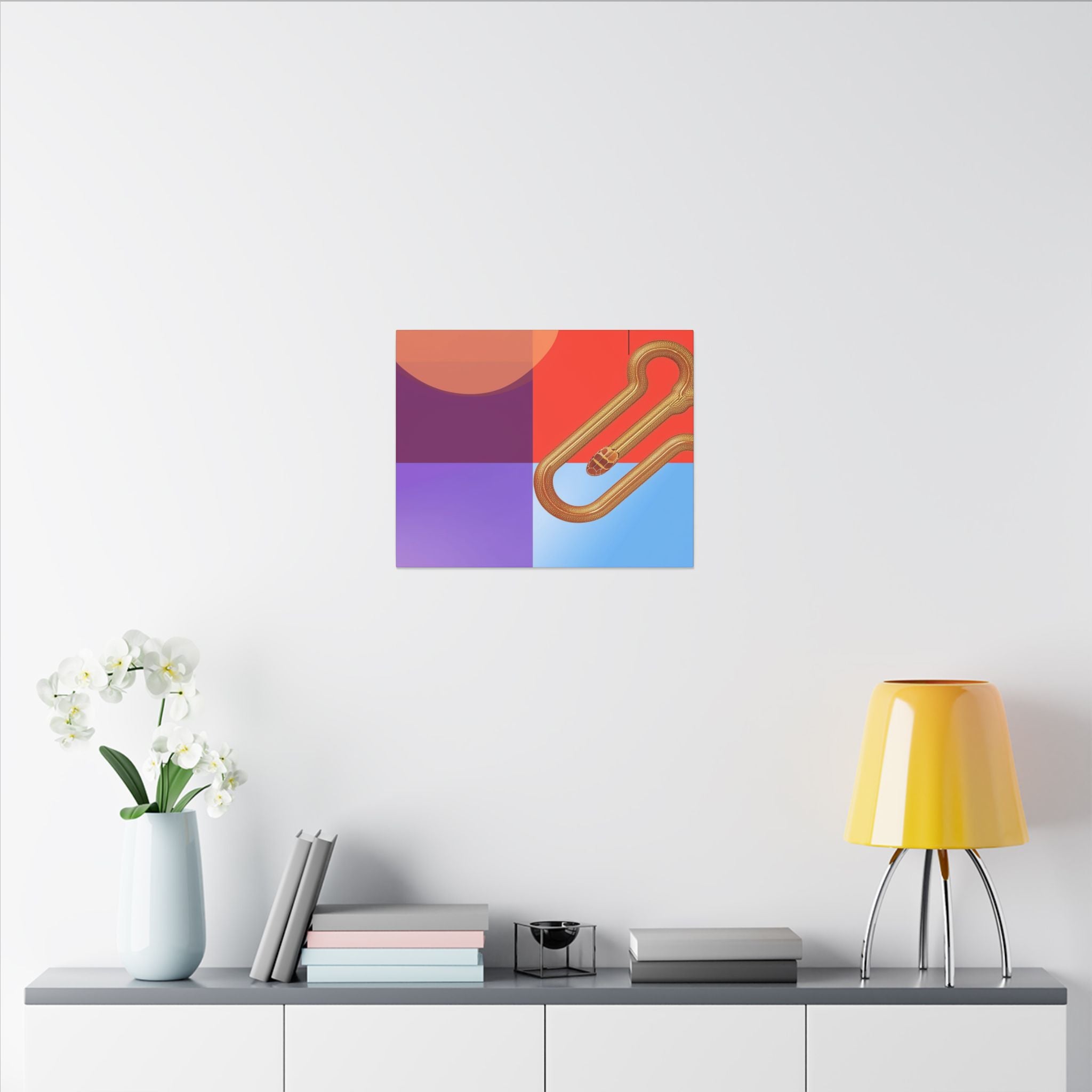 Serpentine Geometry: Abstract Color Fusion, Dimensional Graphic Design, Vibrant Compositional Art   |   Custom Orders Accepted