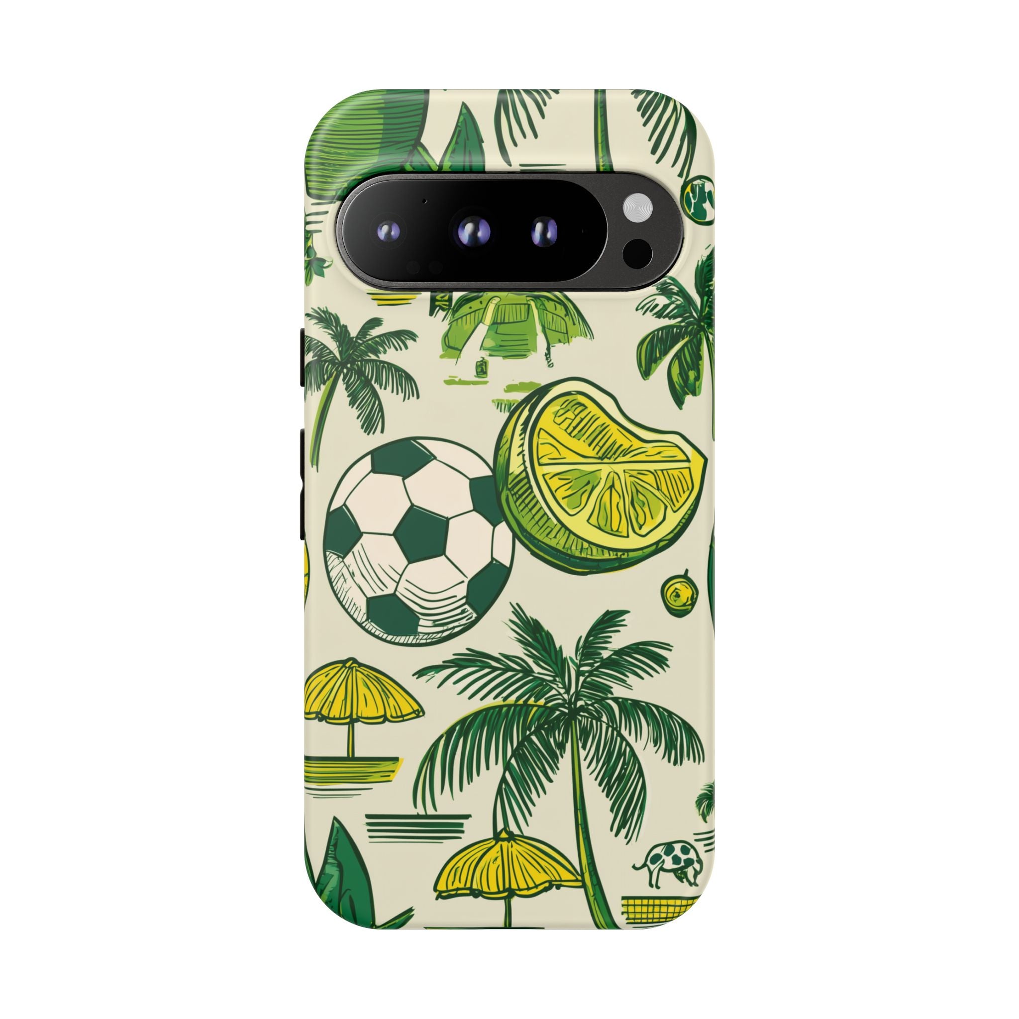 Summer Tough Cases: Sporty Tropical Phone Case, Fun Beach Vibe Phone Accessory, Summer Travel Gift, Colorful Phone Cover, Casual Style Tech