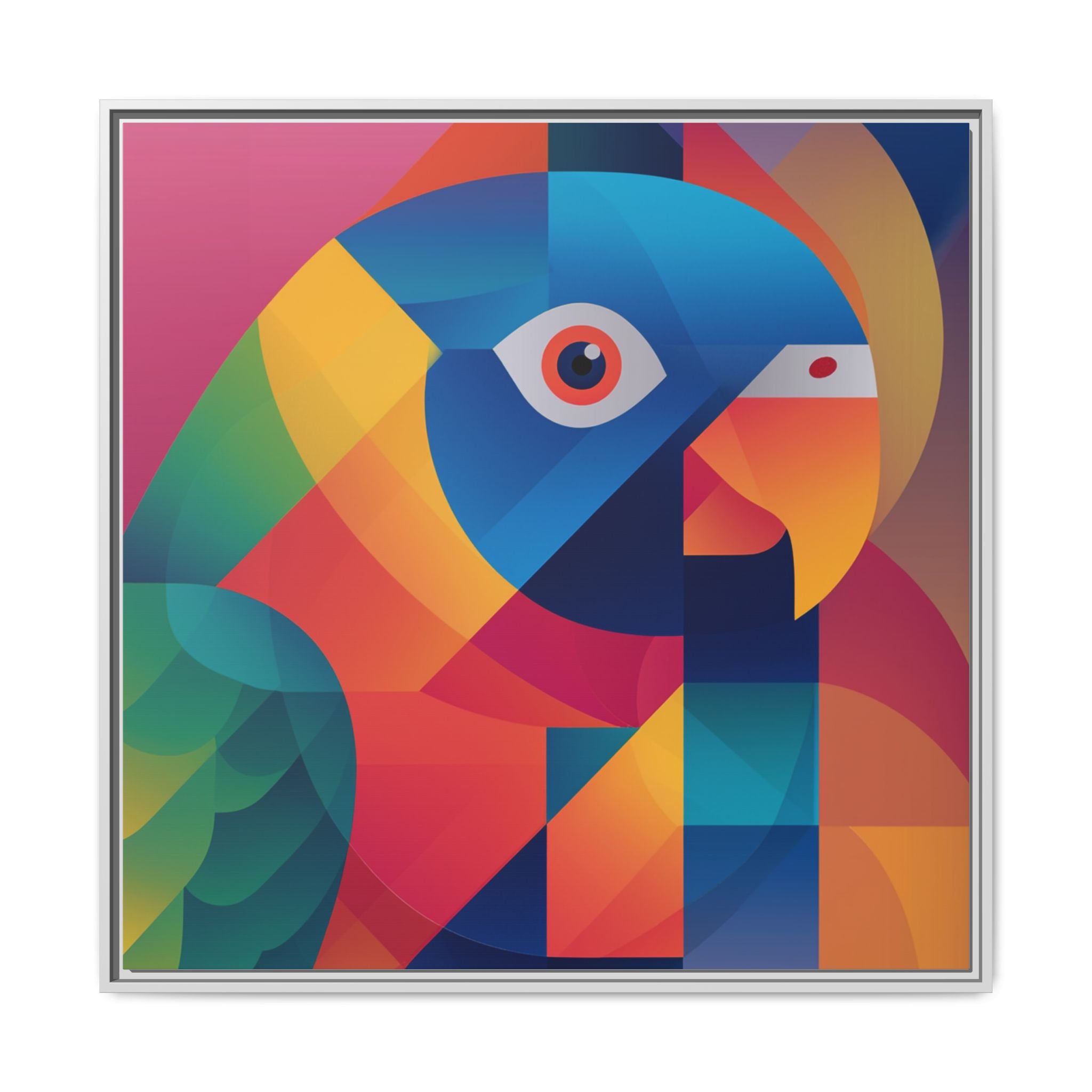 Prismatic Parrot: Cubist Deconstruction, Geometric Color Explosion   |  Personalized & Custom Orders Available