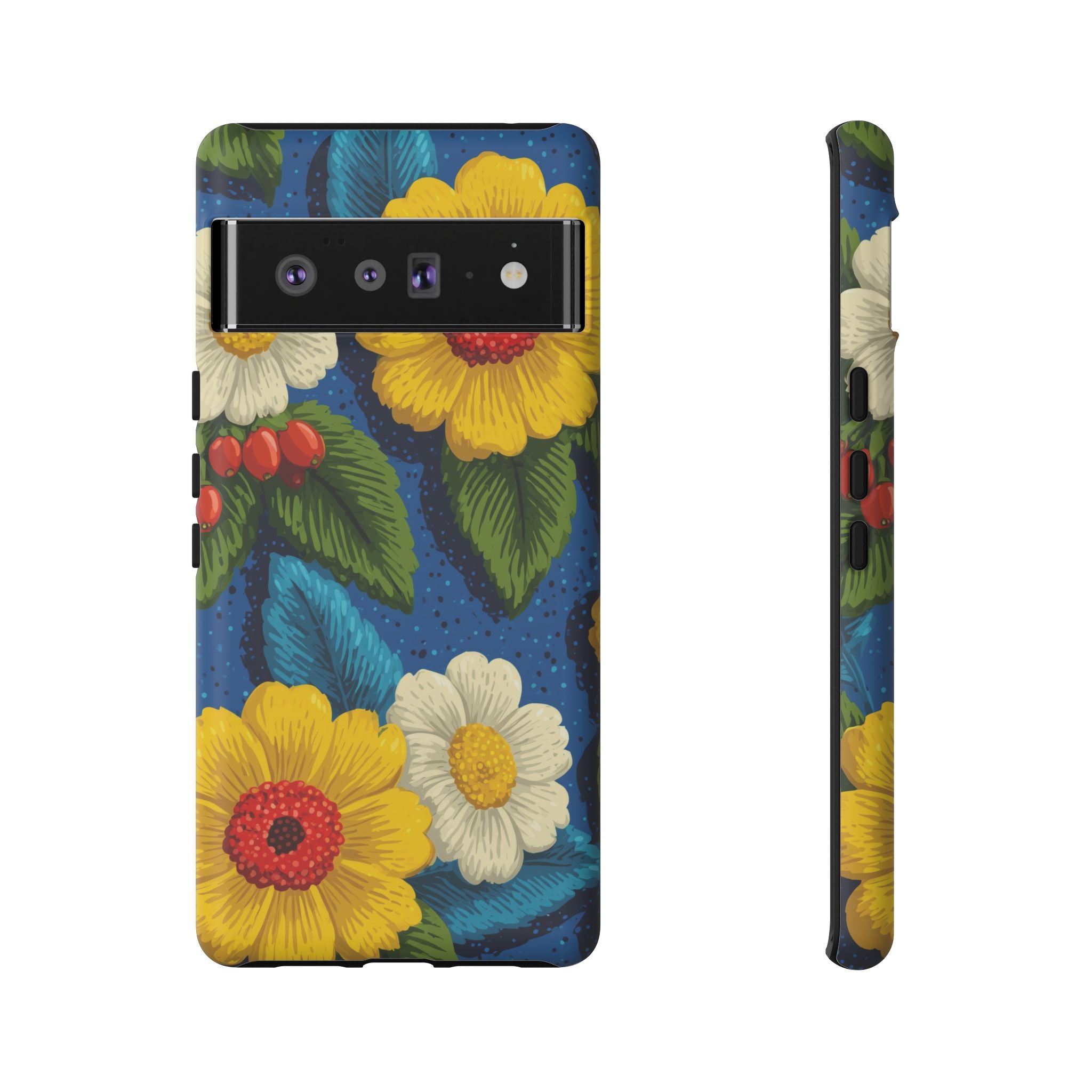 Summer Tough Cases: Floral Fine Art Phone Case, Fun Beach Vibe Phone Accessory, Summer Travel Gift, Colorful Phone Cover, Casual Style Tech