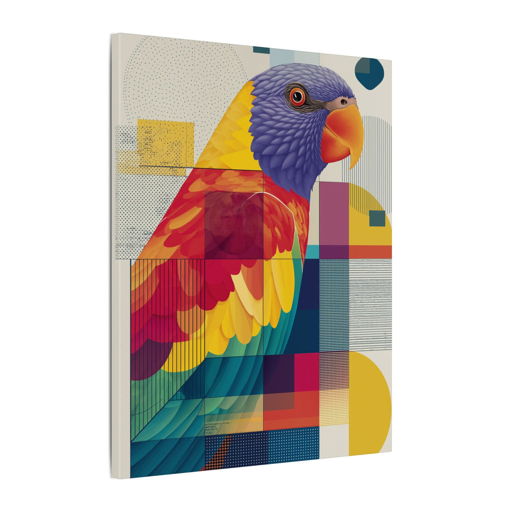 Prismatic Parrot: Geometric Abstract Art, Modern Colorful Bird Print   |    Custom Orders Available