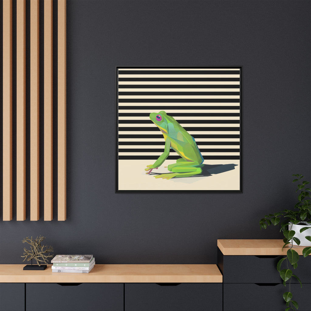 Geometric Frog: Minimalist Animal Portrait, Modern Graphic Design   |    Custom Orders Available