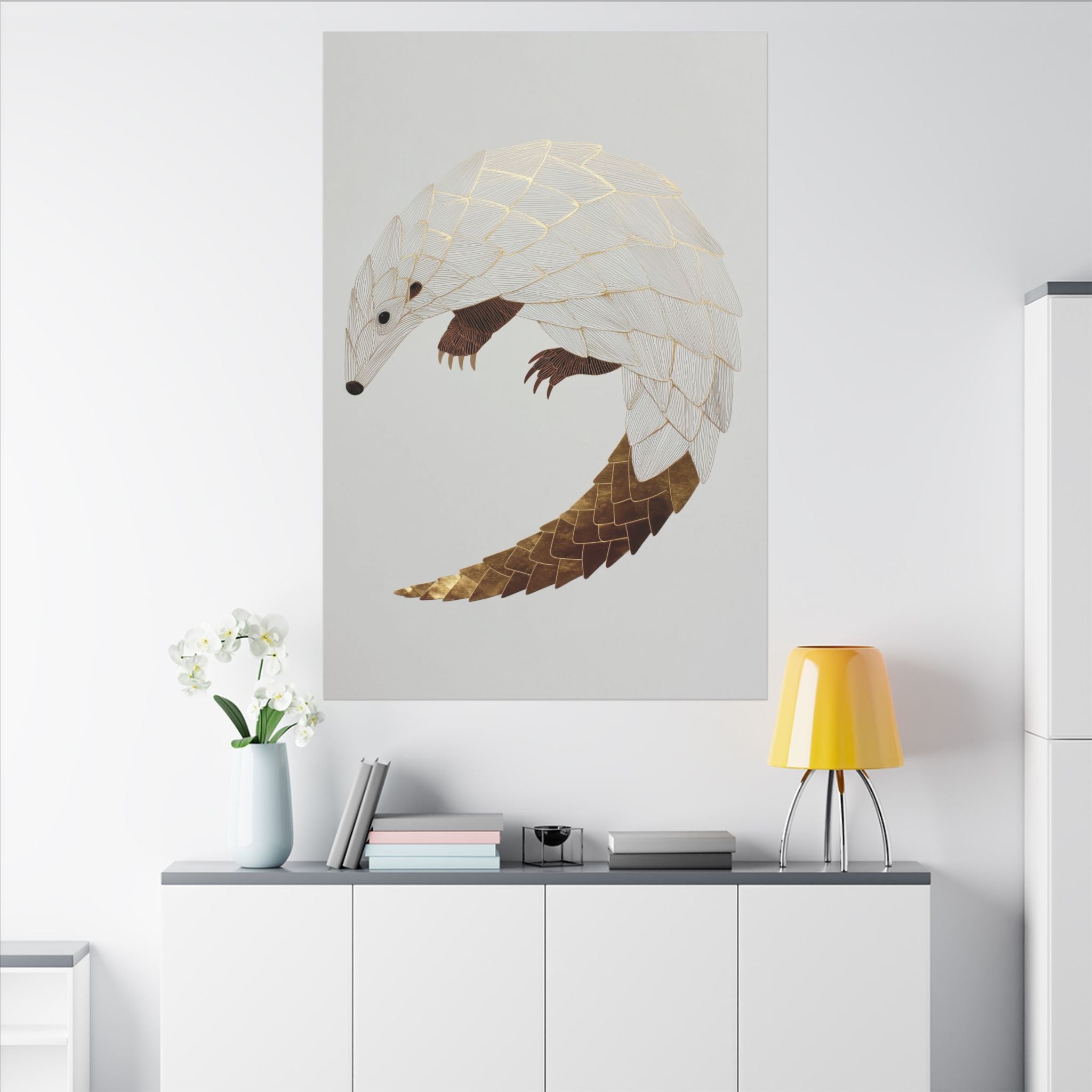 Geometric Hedgehog: Layered Minimalist Wildlife, Architectural Art Style   |    Custom Orders Available