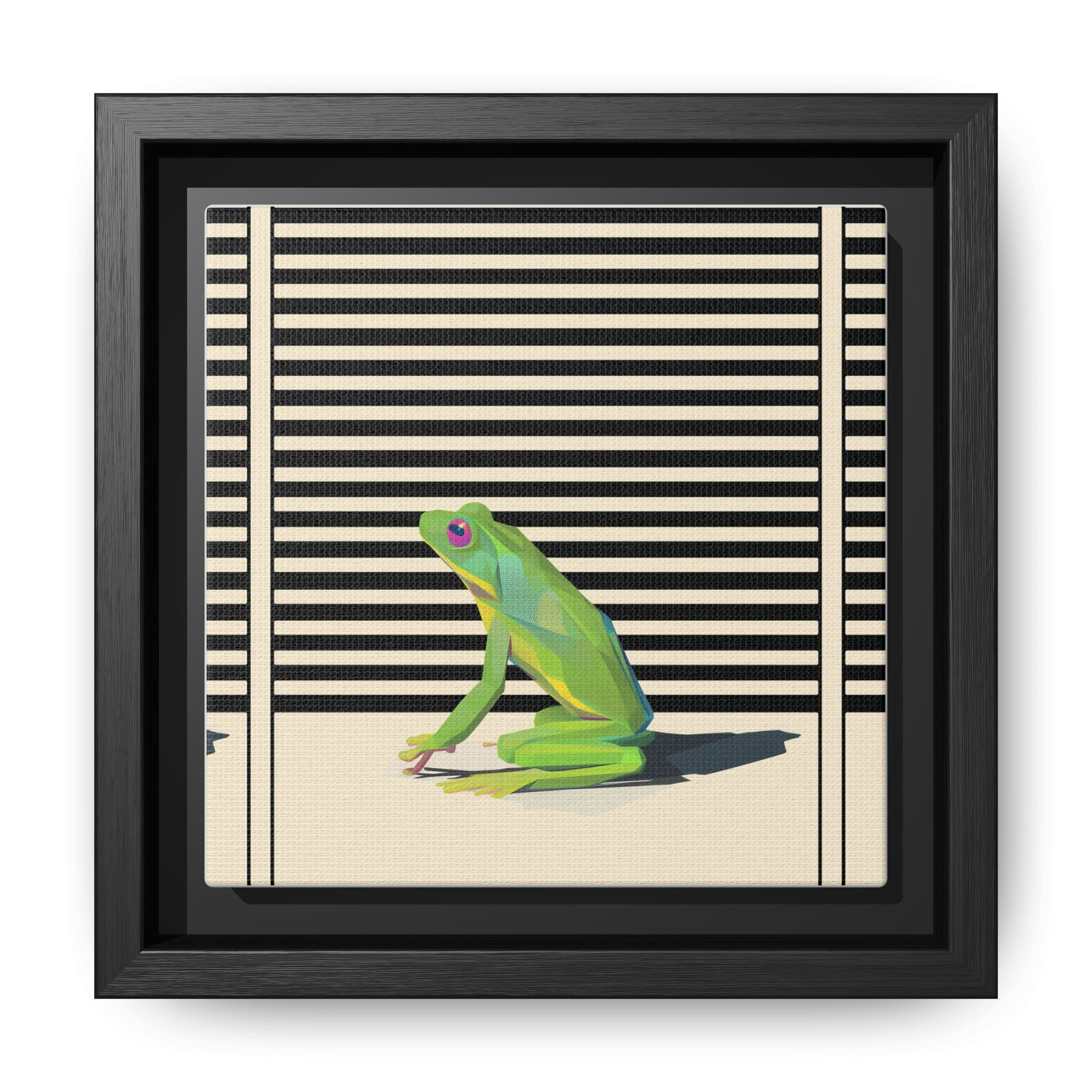 Geometric Frog Persona: Modern Wildlife Illustration, Vibrant Graphic Design   |  Personalized & Custom Orders Available