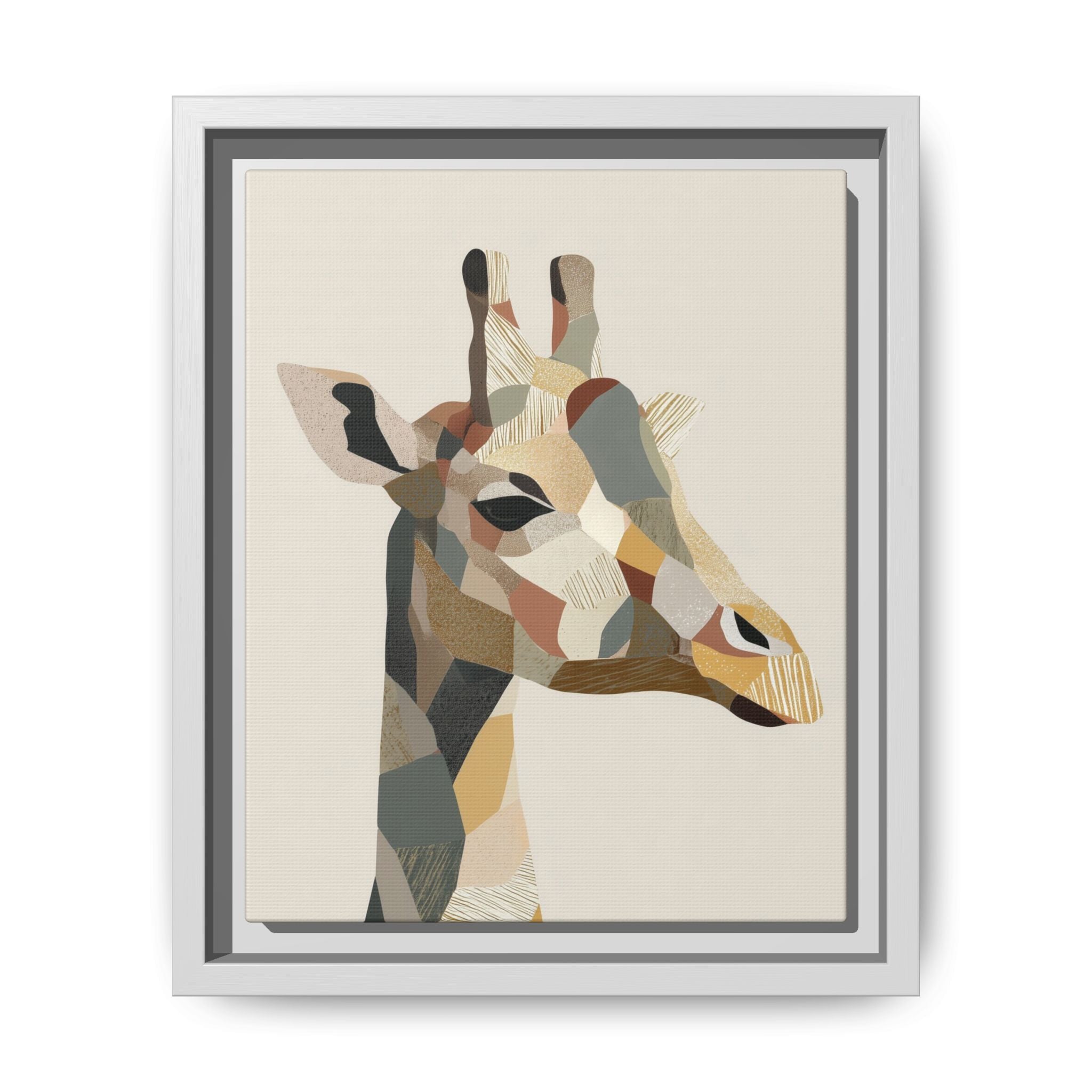 Geometric Giraffe: Cubist Wildlife Abstraction, Polygon Animal Portrait   |  Personalized & Custom Orders Available