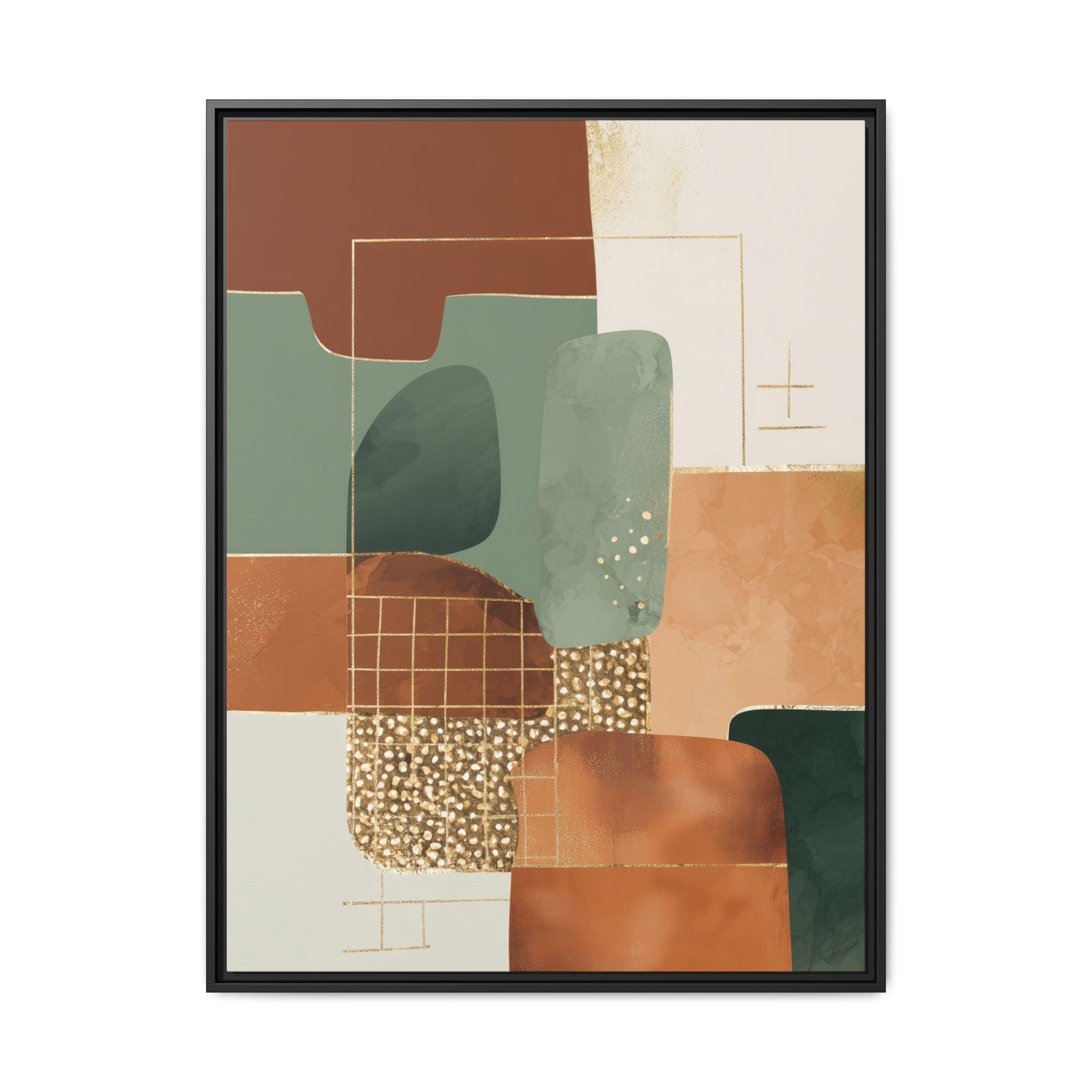 Geometric Harmony: Abstract Minimalist Art, Mid-Century Modern Design, Organic Shapes Composition   |   Custom Orders Accepted