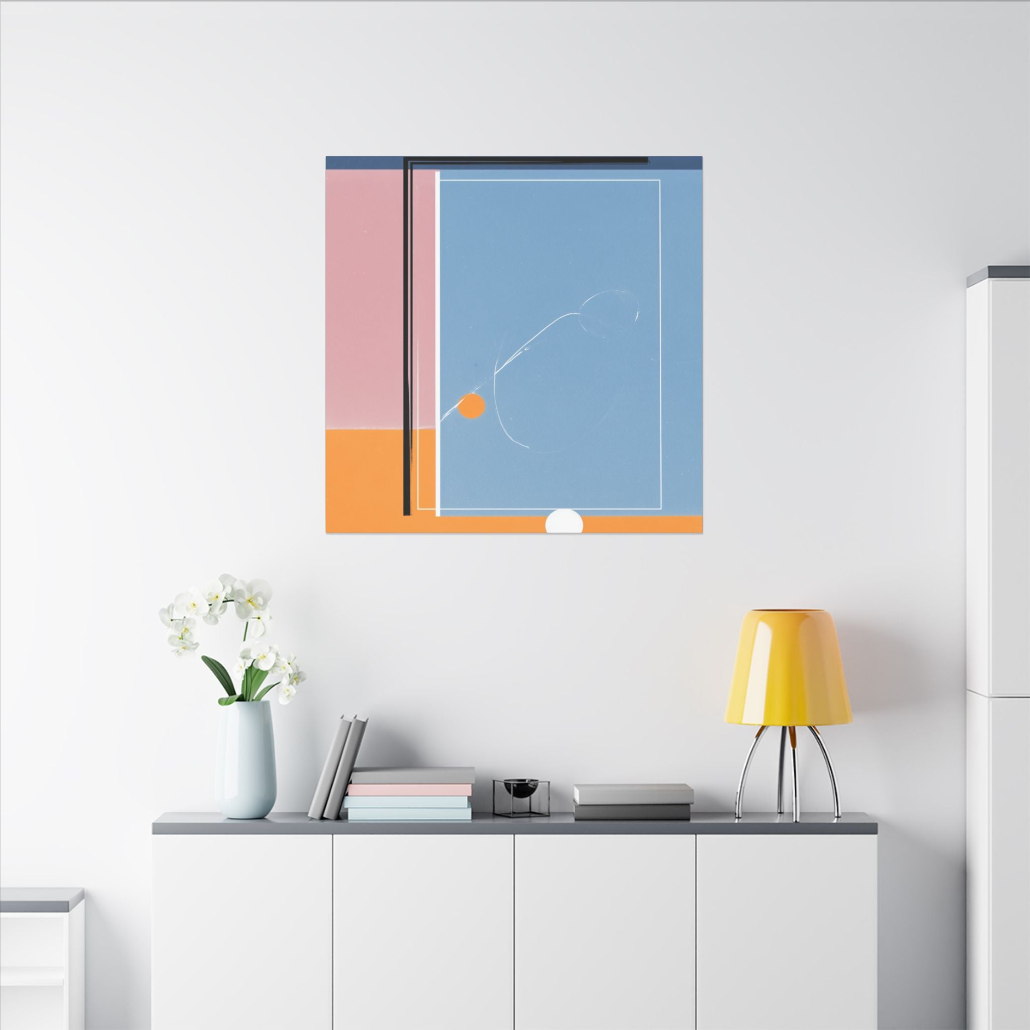 Geometric Harmony: Abstract Minimalist Composition, Modernist Color Fields, Constructivist Design Principles   |   Custom Orders Accepted