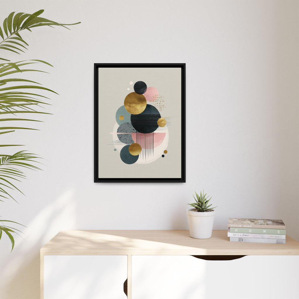 Geometric Harmony: Intersecting Circles, Mid-Century Modern Design, Abstract Metallic Composition   |   Custom Orders Accepted