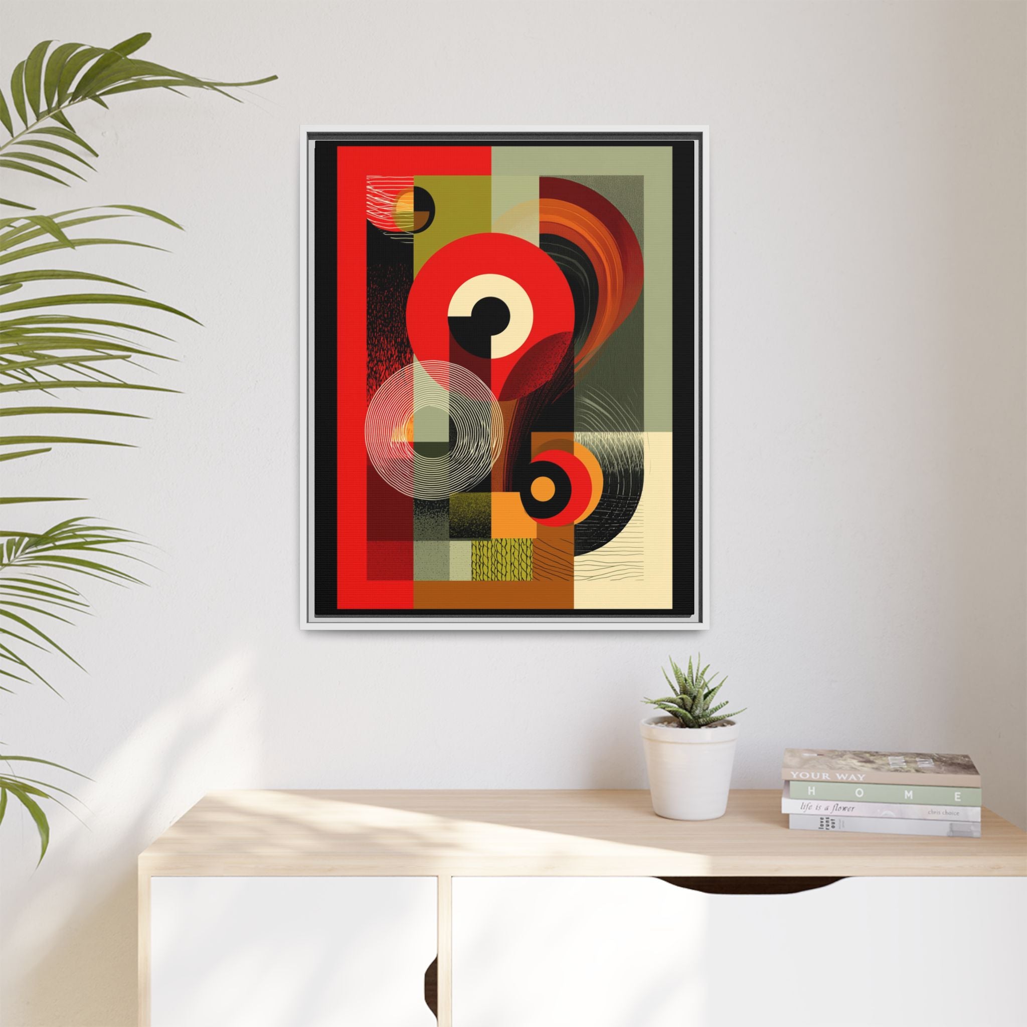 Chromatic Geometrics: Abstract Constructivist Composition, Modernist Color Blocking, Layered Circular Forms   |   Custom Orders Accepted