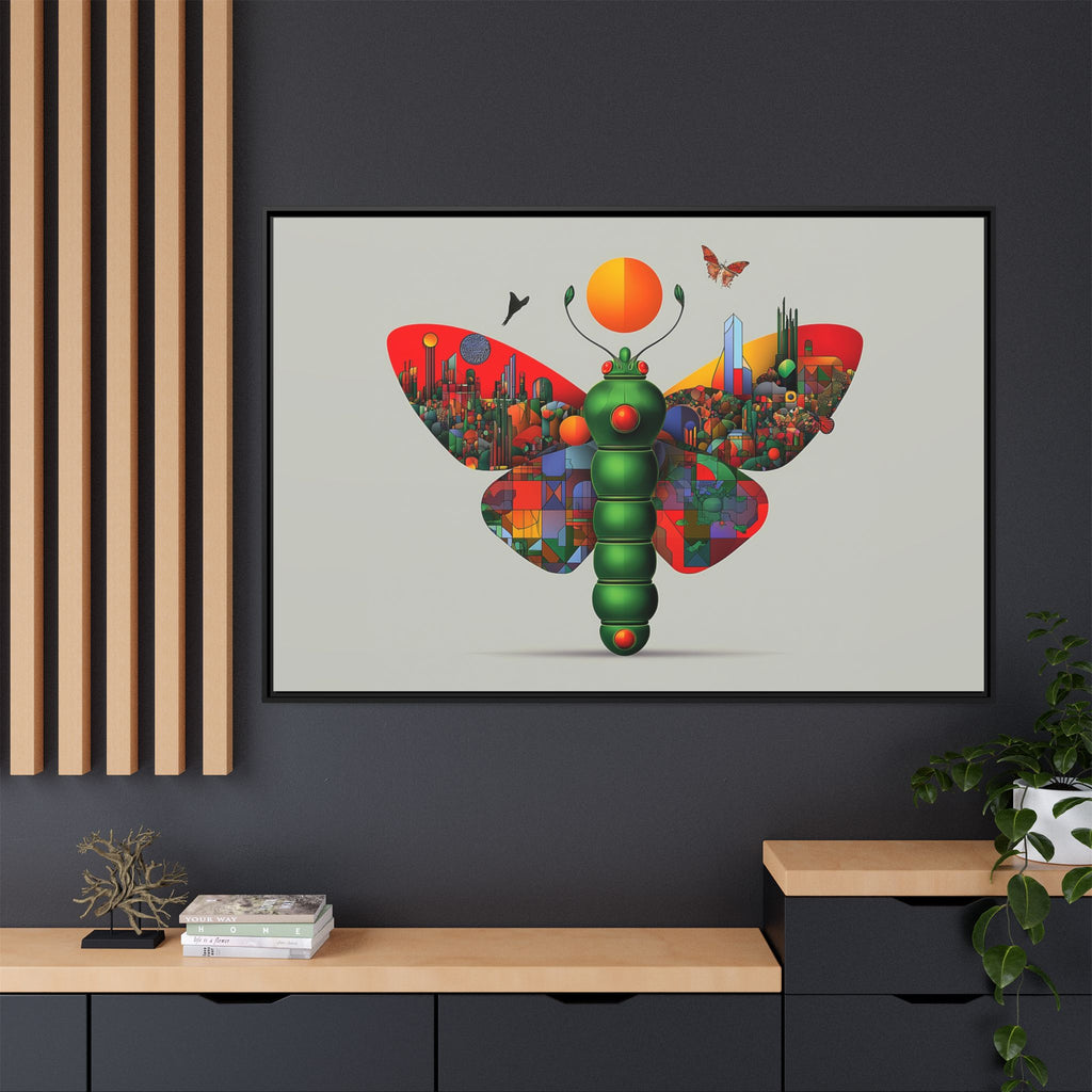 Urban Metamorphosis: Geometric Butterfly Cityscape, Cubist Digital Illustration   |    Custom Orders Available