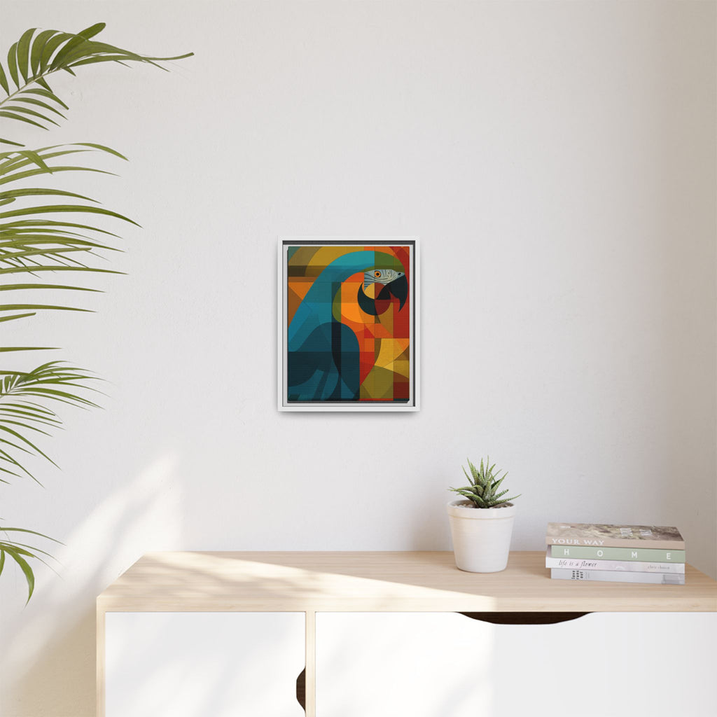 Prismatic Parrot Framed Print : Cubist Digital Geometry, Modernist Color Fragmentation   |  Personalized & Custom Orders Available