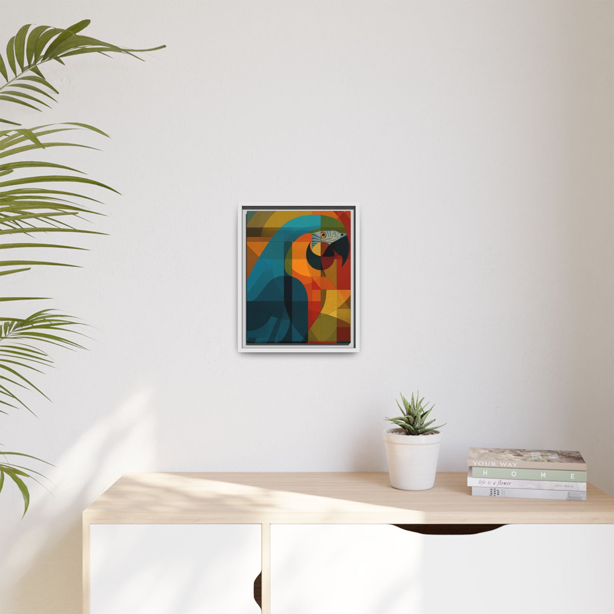 Prismatic Parrot Framed Print : Cubist Digital Geometry, Modernist Color Fragmentation   |  Personalized & Custom Orders Available